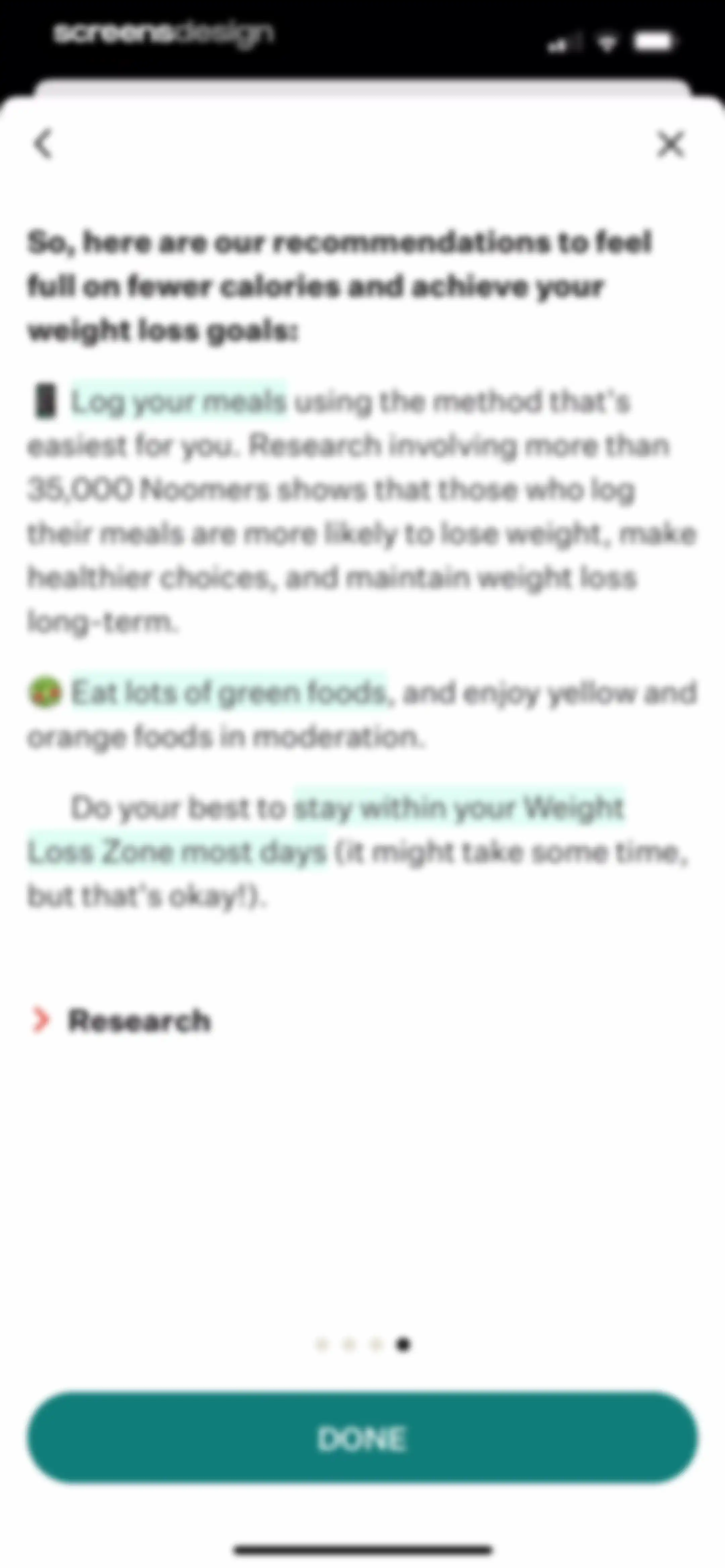 Noom Weight Loss, Food Tracker screen 167