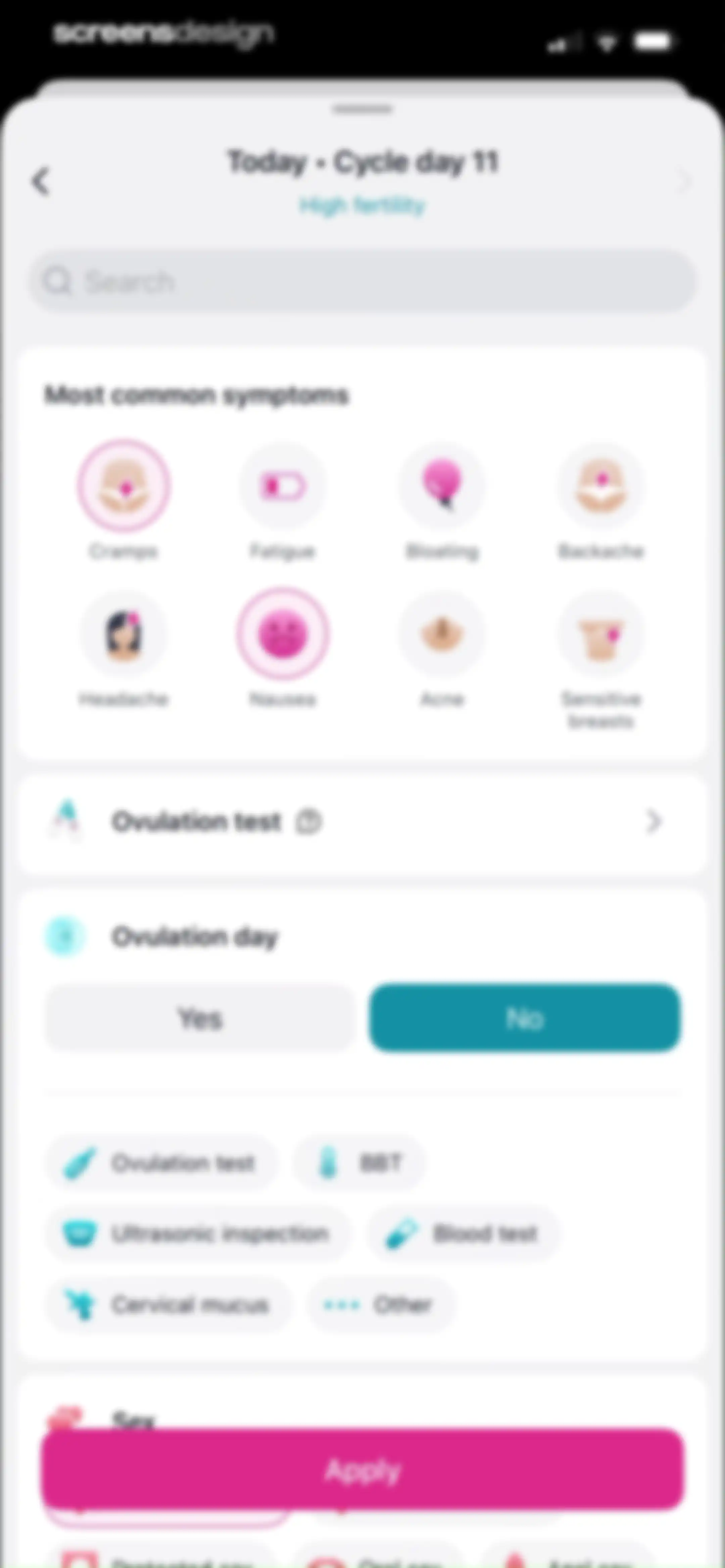 Pregmate Ovulation Tracker screen 82