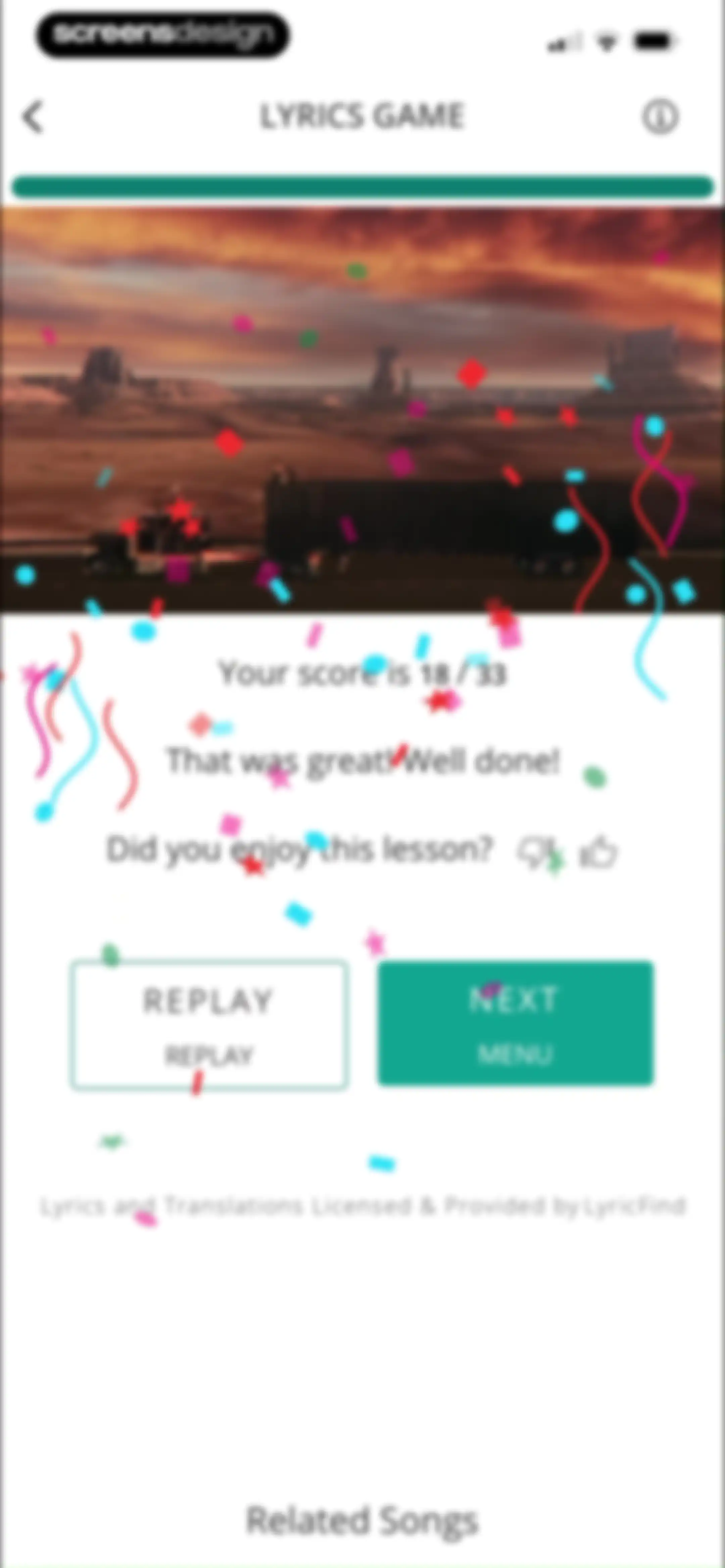 LyricFluent: Learn Languages screen 71