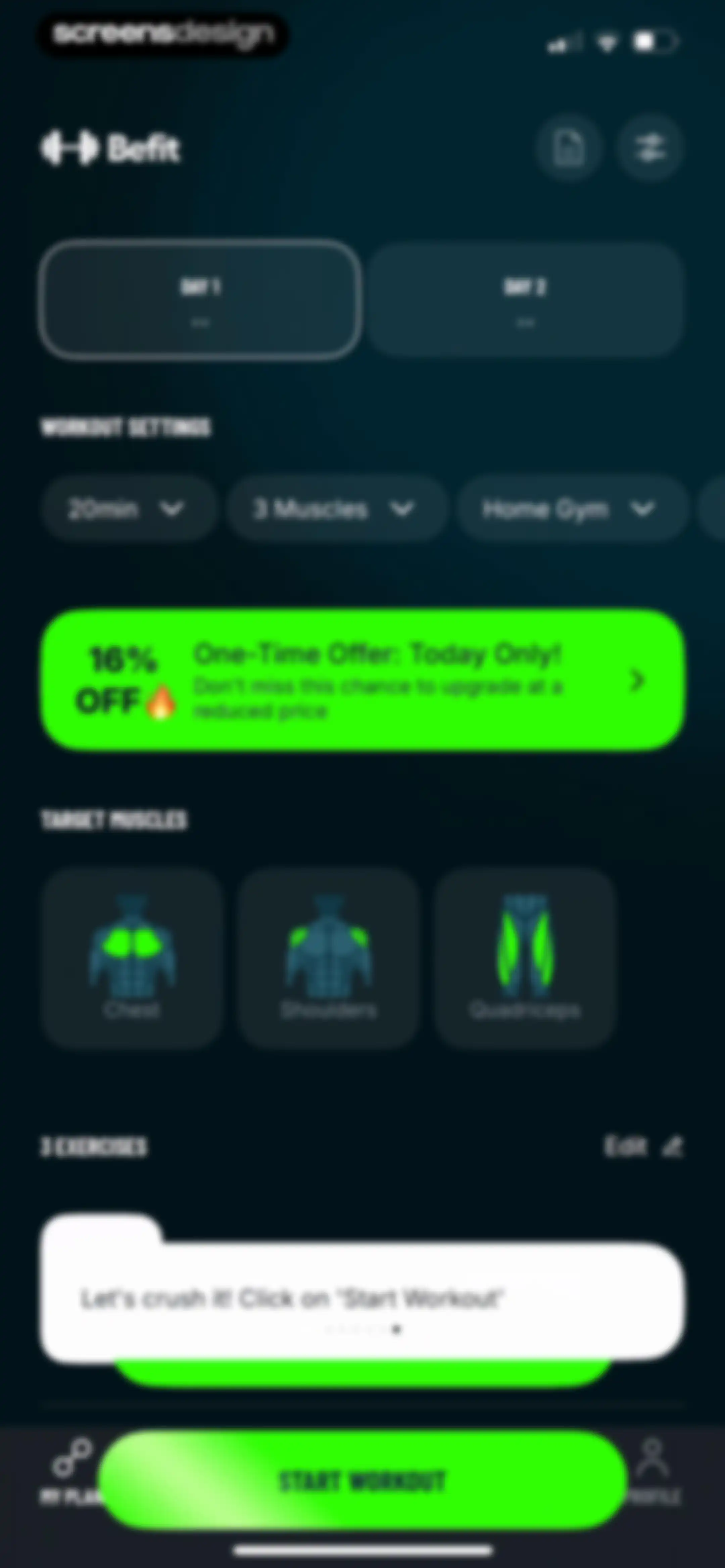 Befit: Gym & Home Workout Plan screen 37
