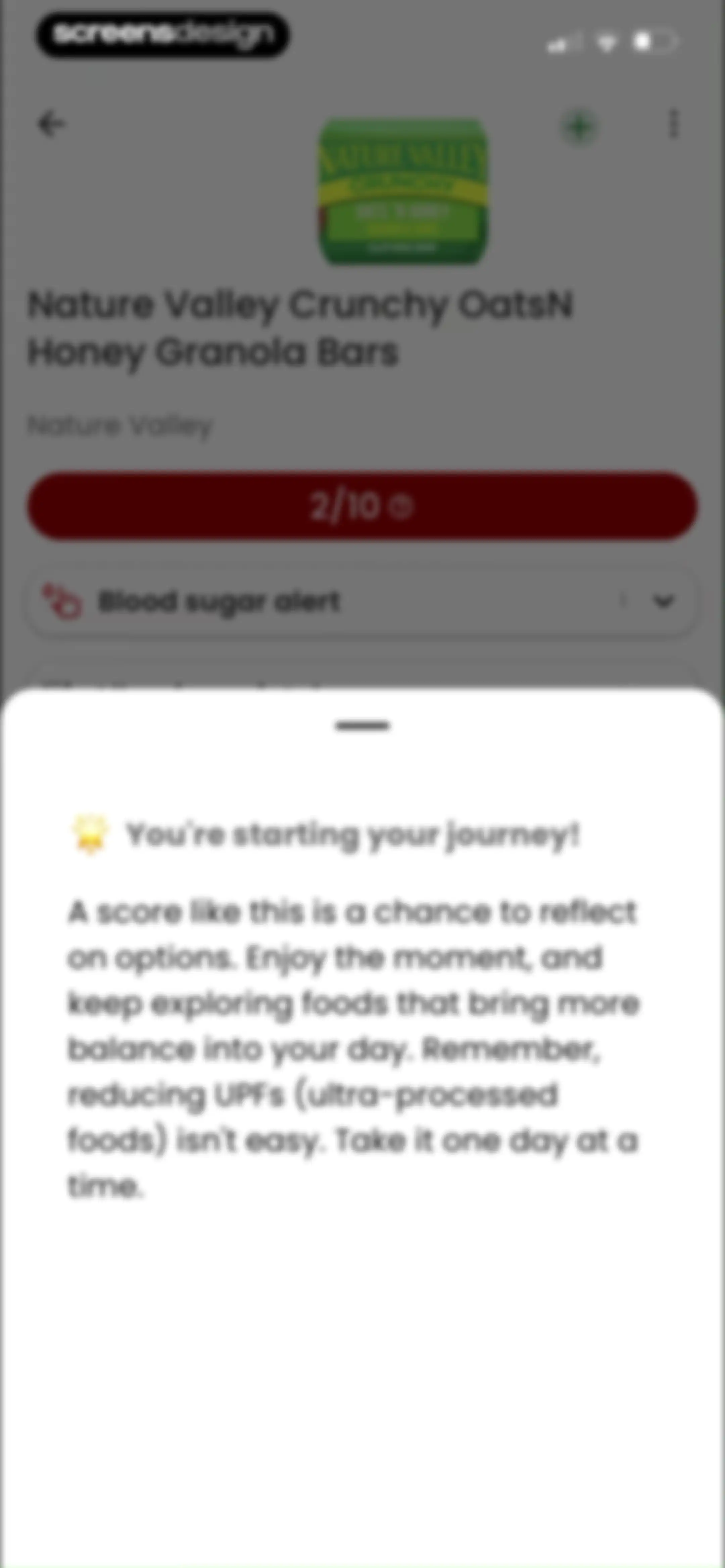 Diabetes food tracker - Gococo screen 114