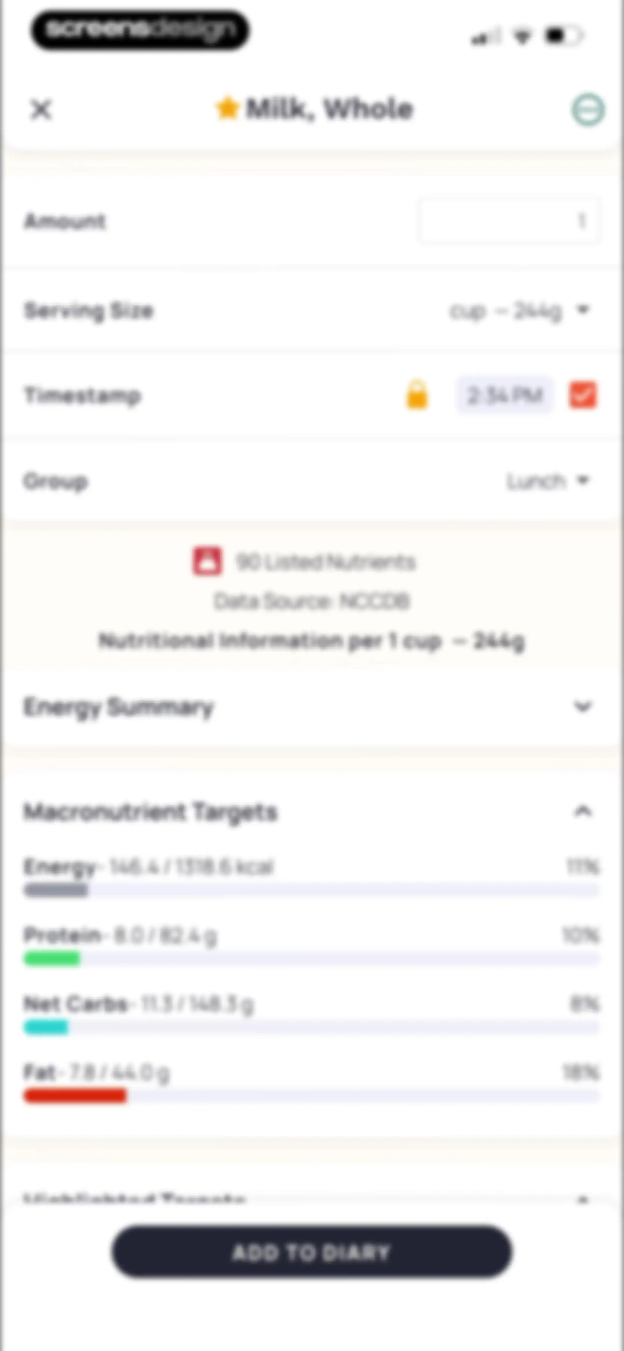 Cronometer: Calorie Counter screen 117