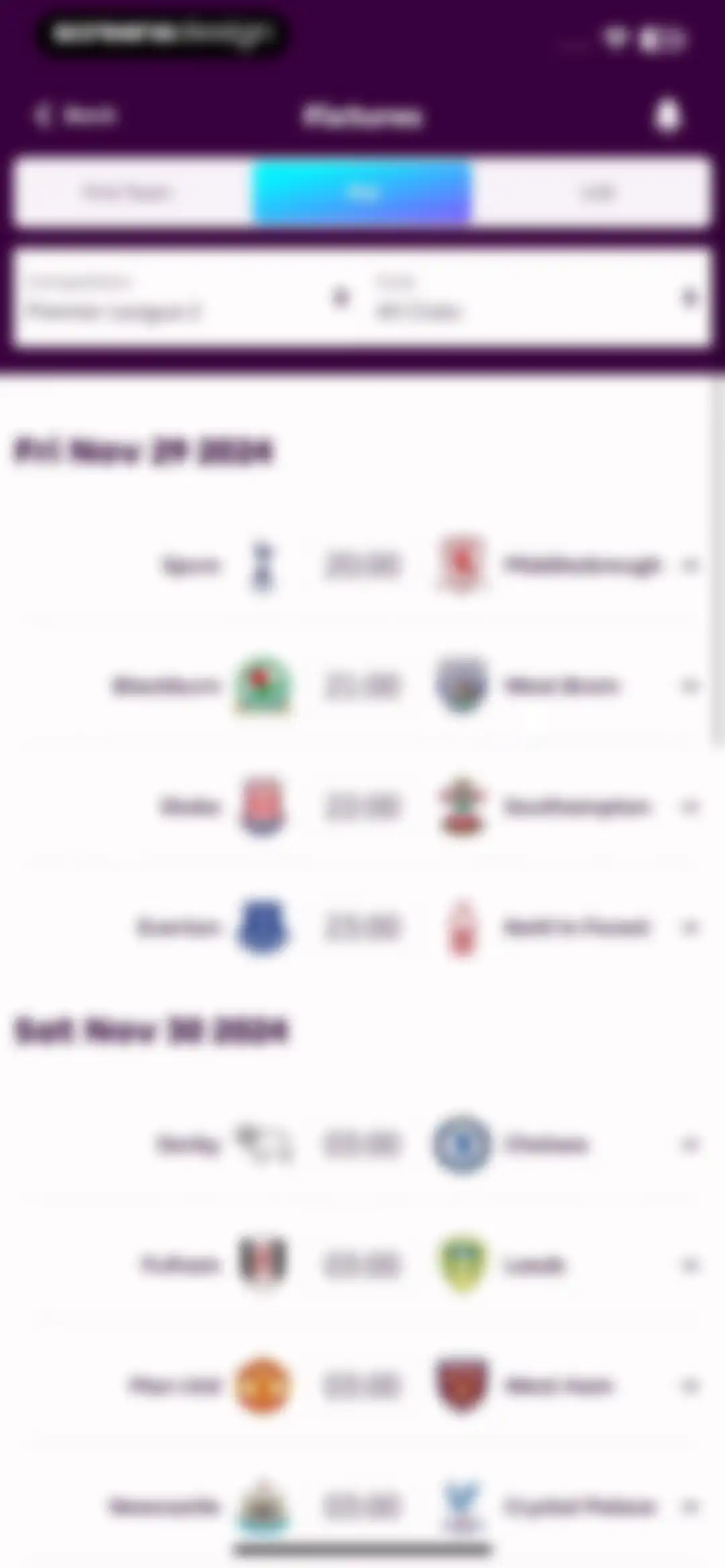 Premier League - Scores, News screen 71