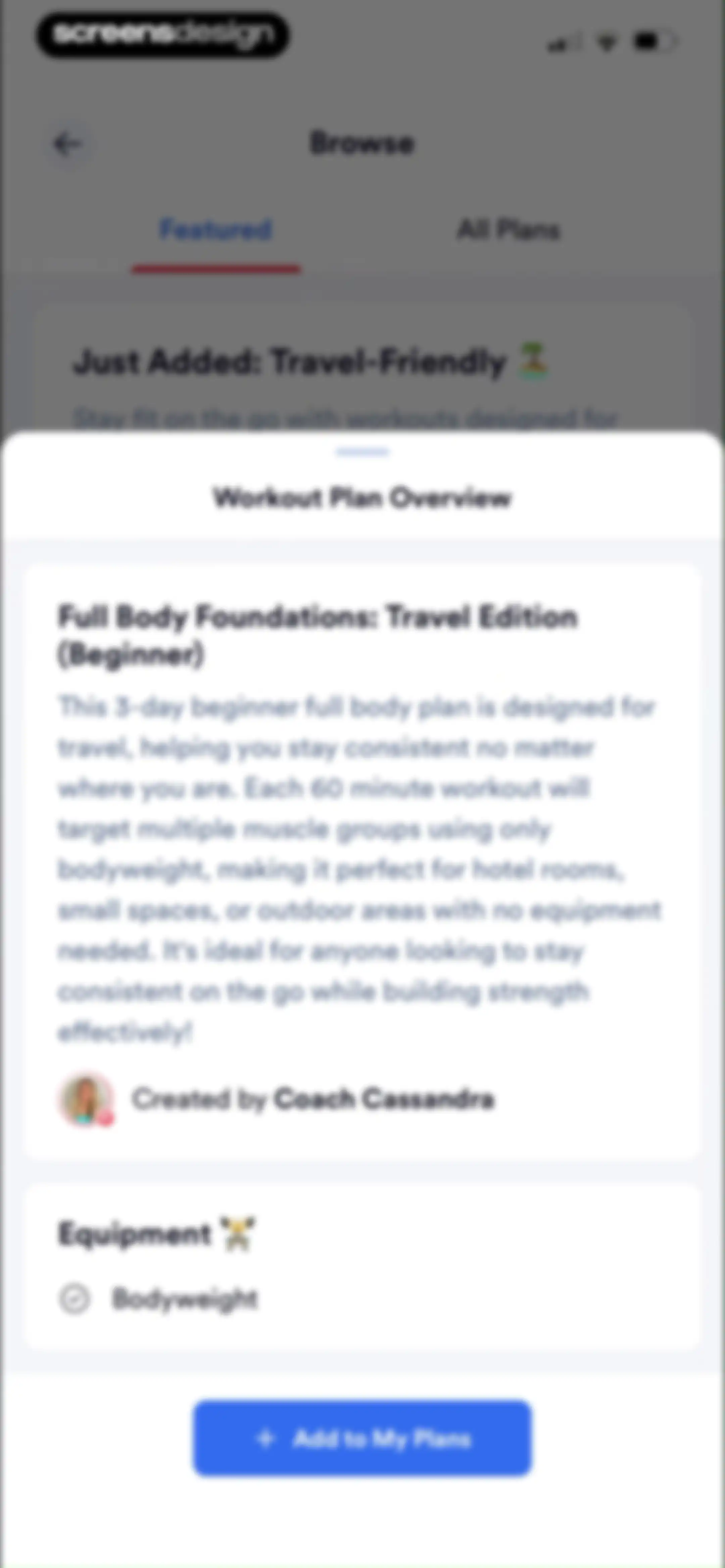 Caliber: Strength Training screen 125