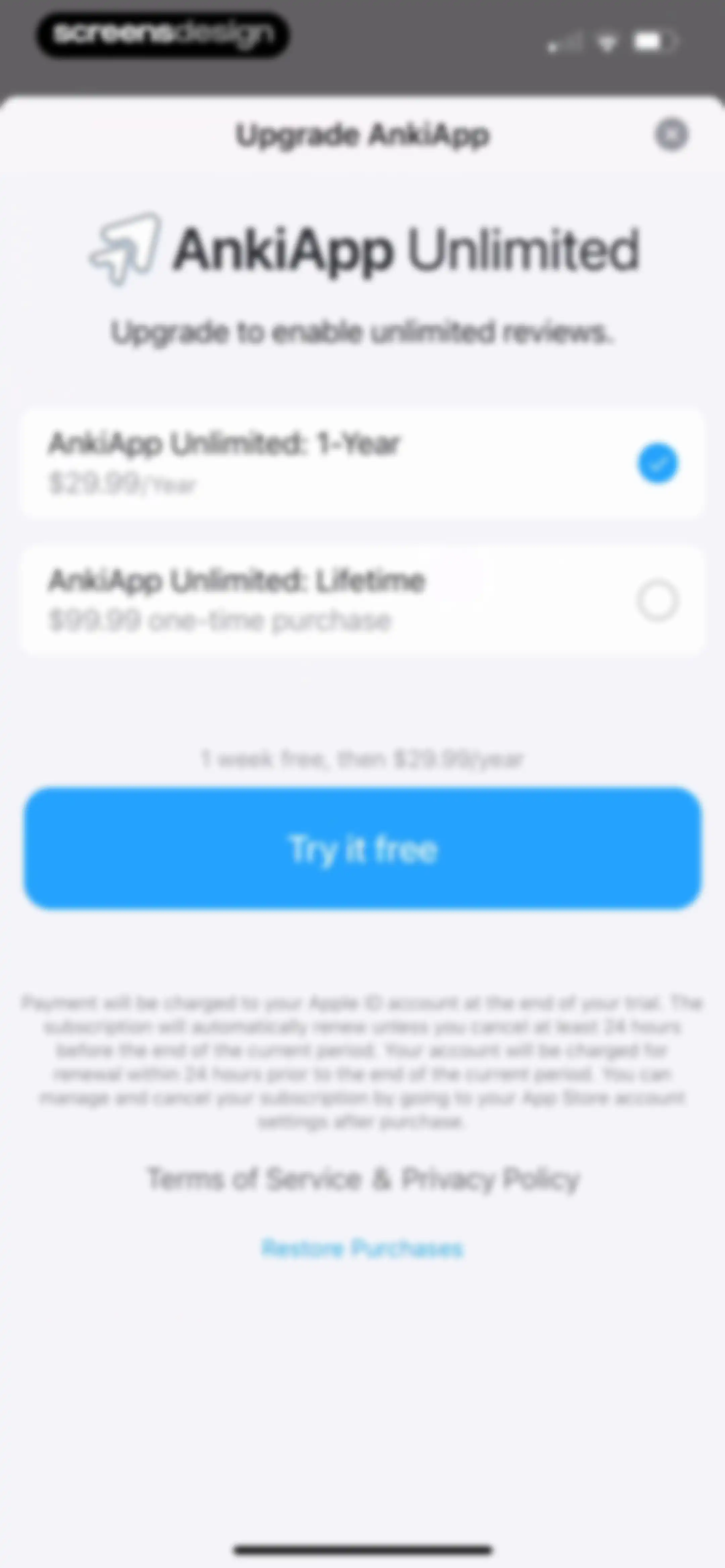 AlgoApp - Flashcards screen 104