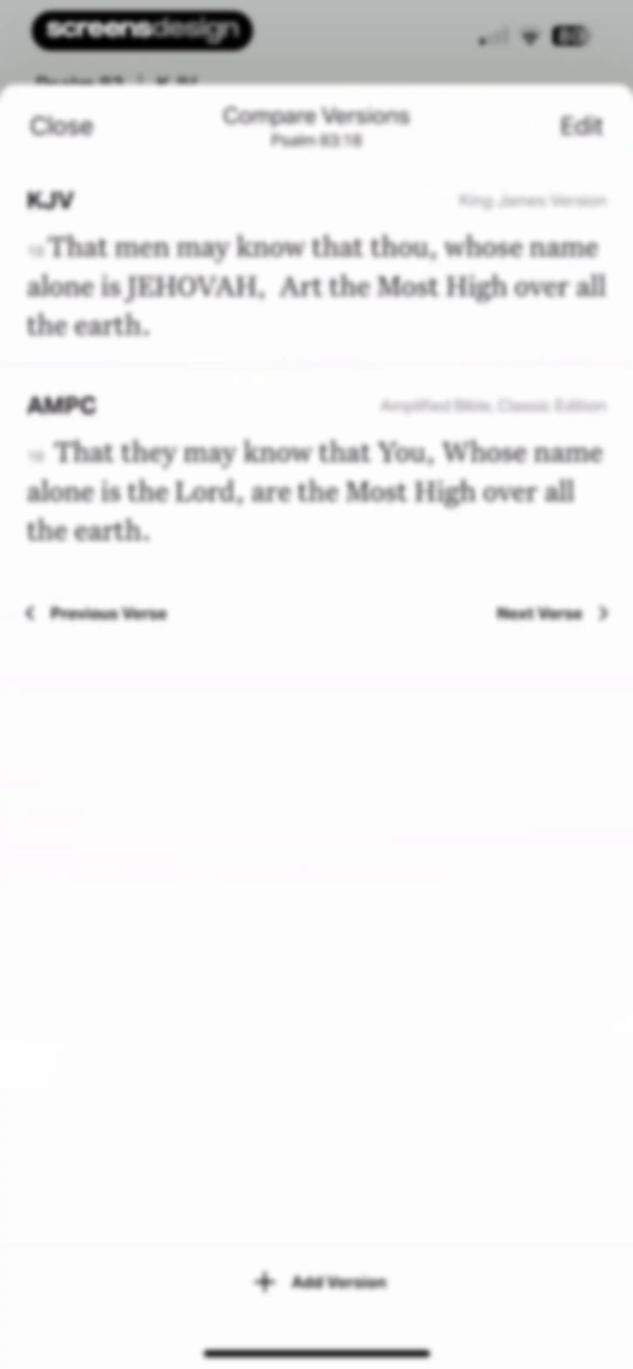 Bible screen 110