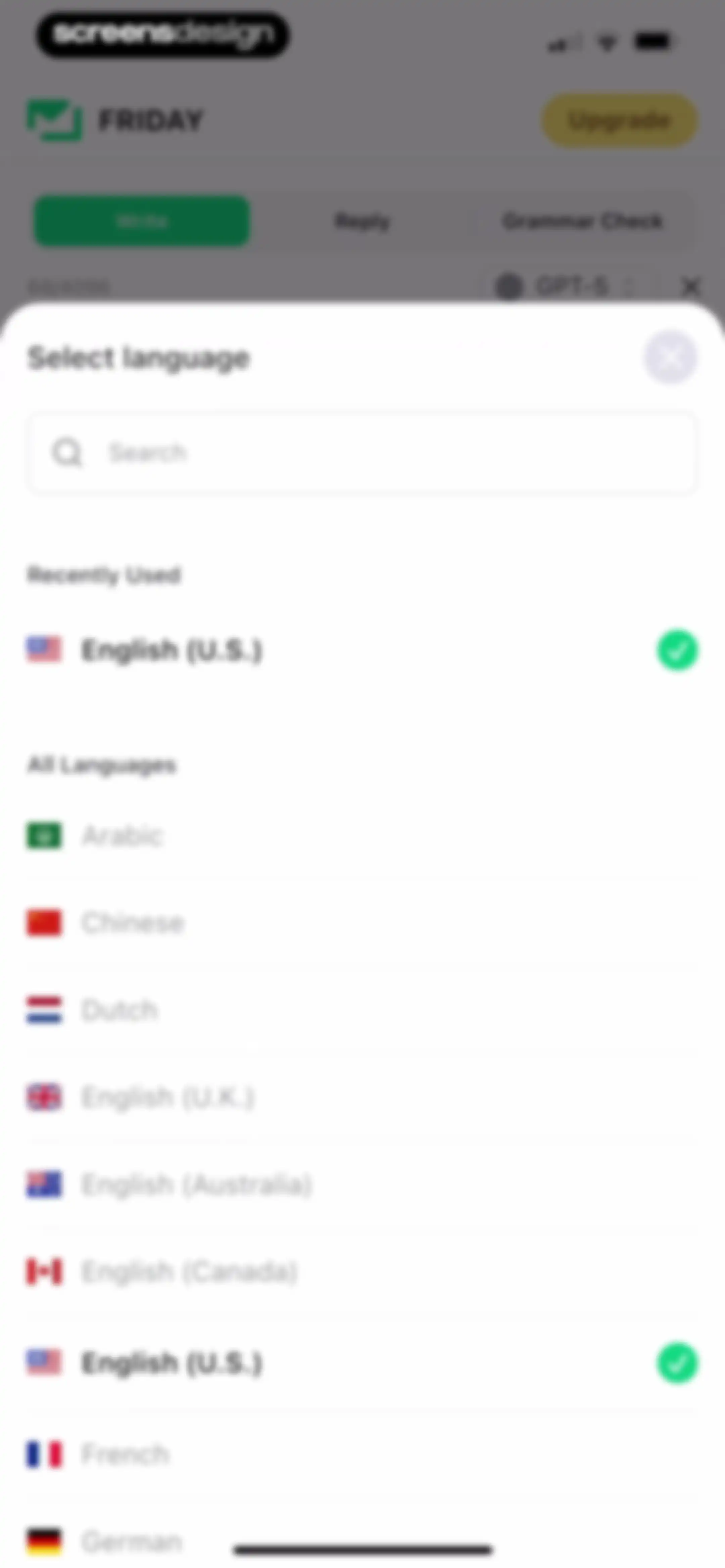 Friday AI Email Writer screen 12