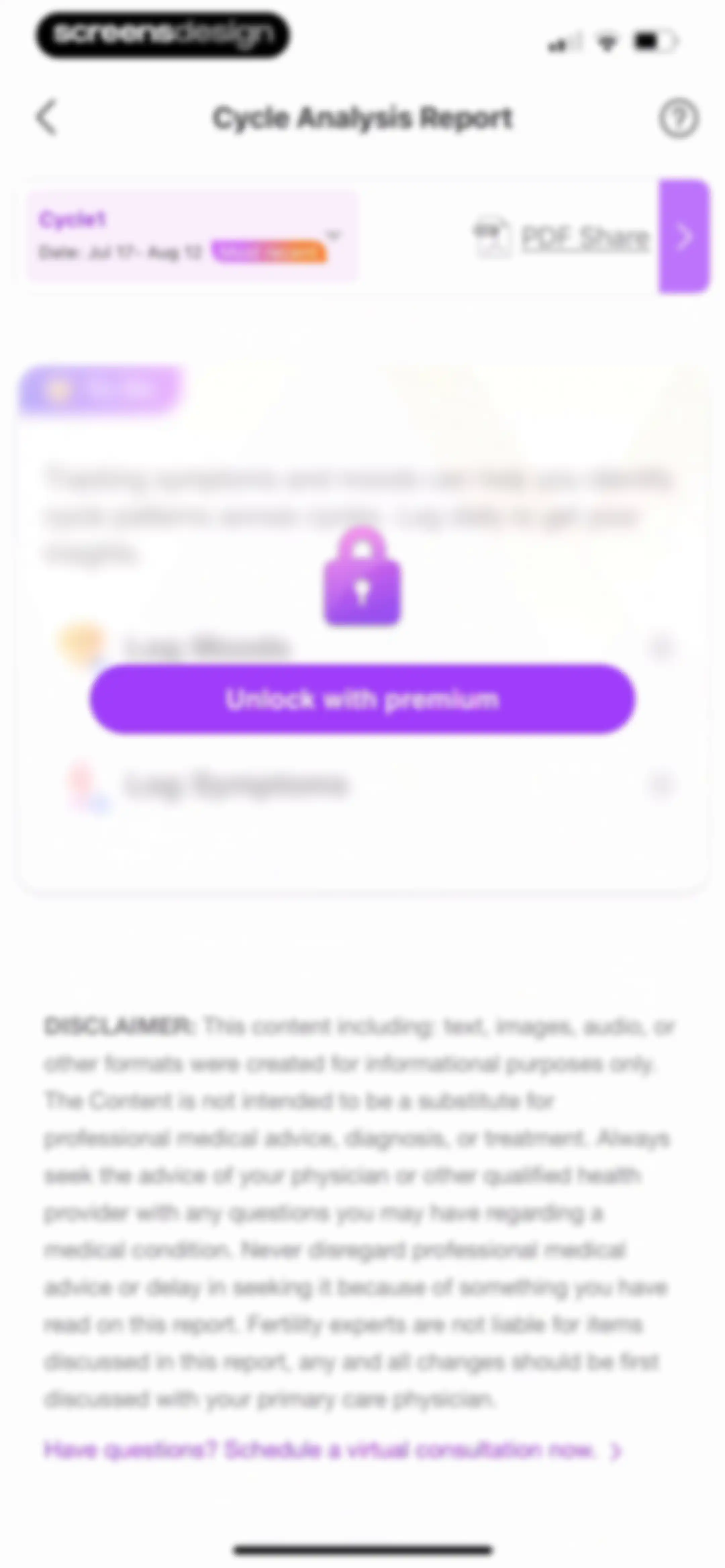 Premom-Ovulation Tracker, PCOS screen 94
