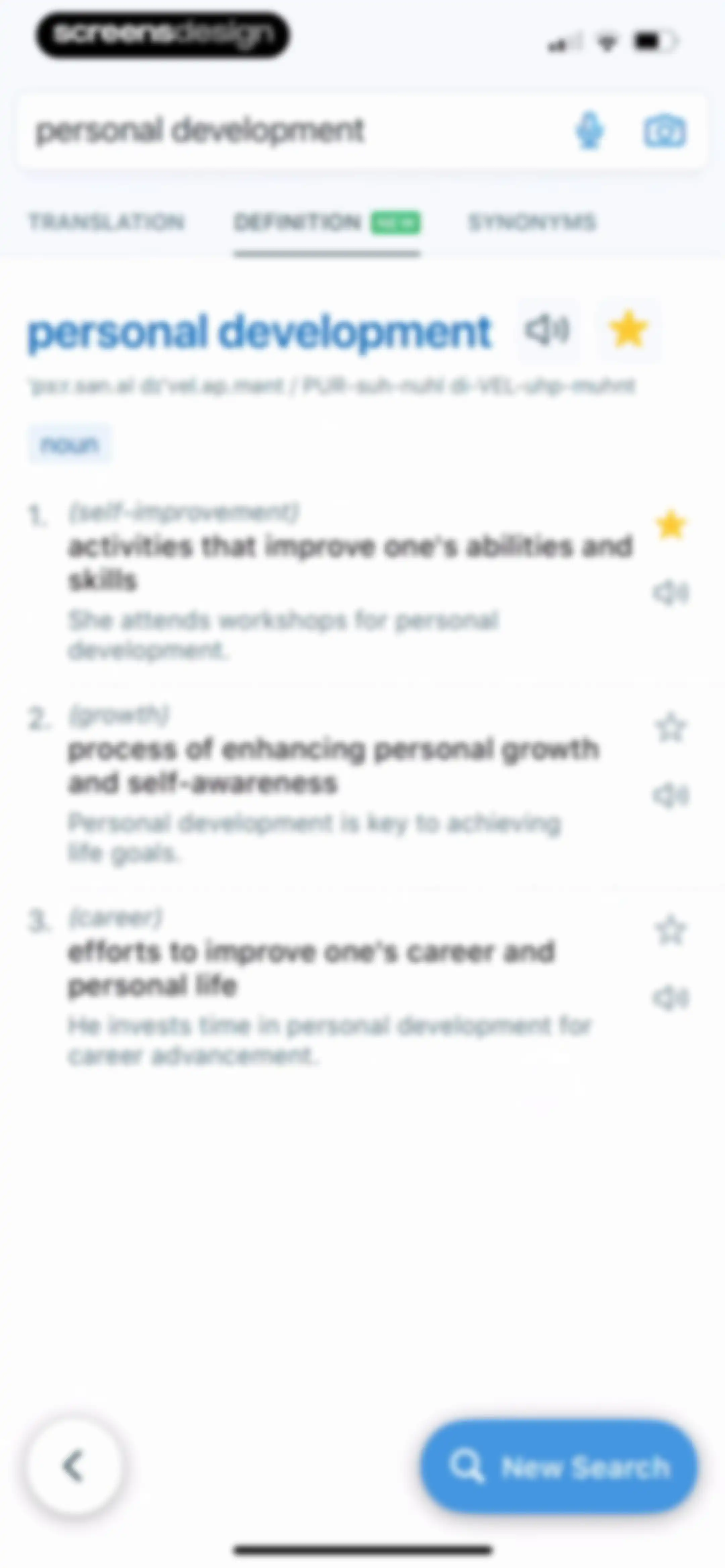 Reverso translate and learn screen 42
