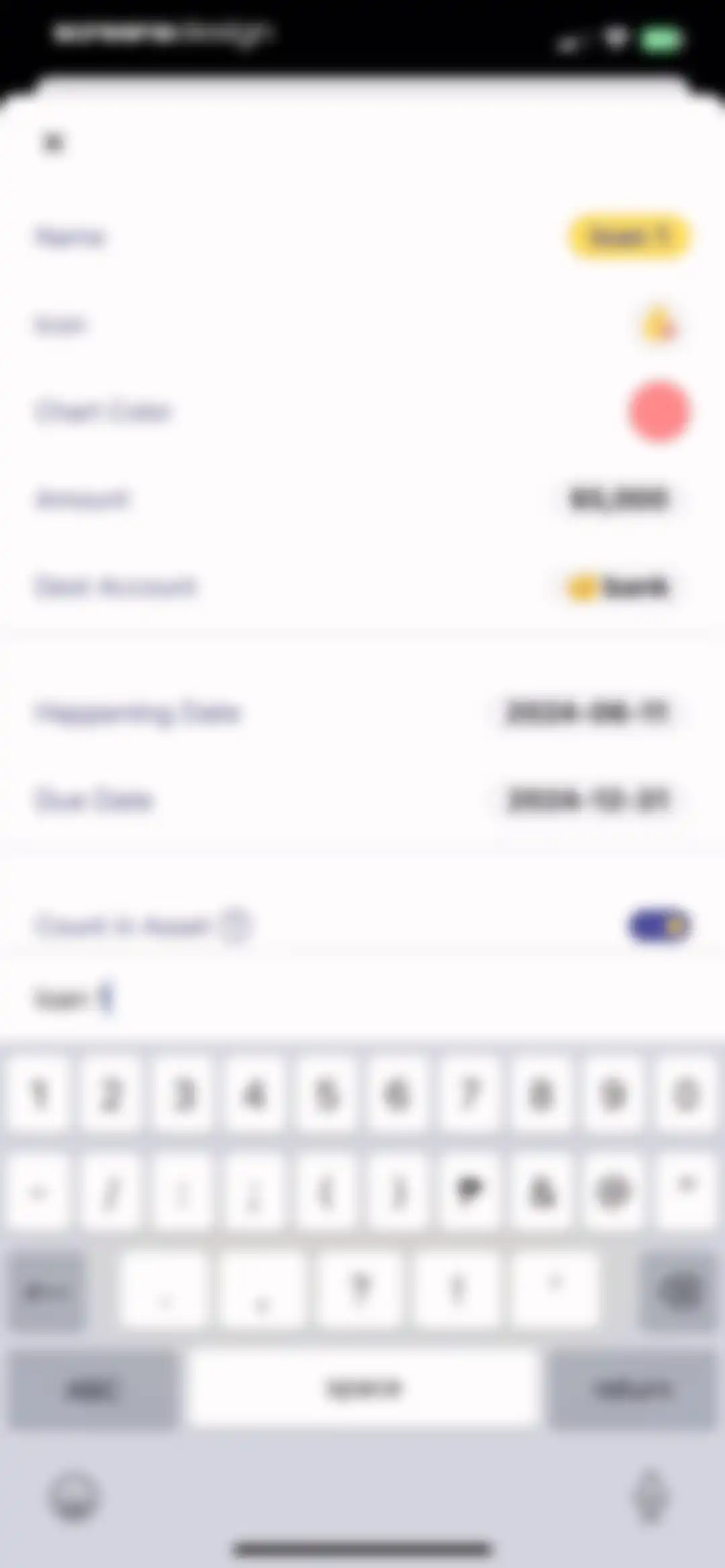 Budget app - spending tracker screen 53