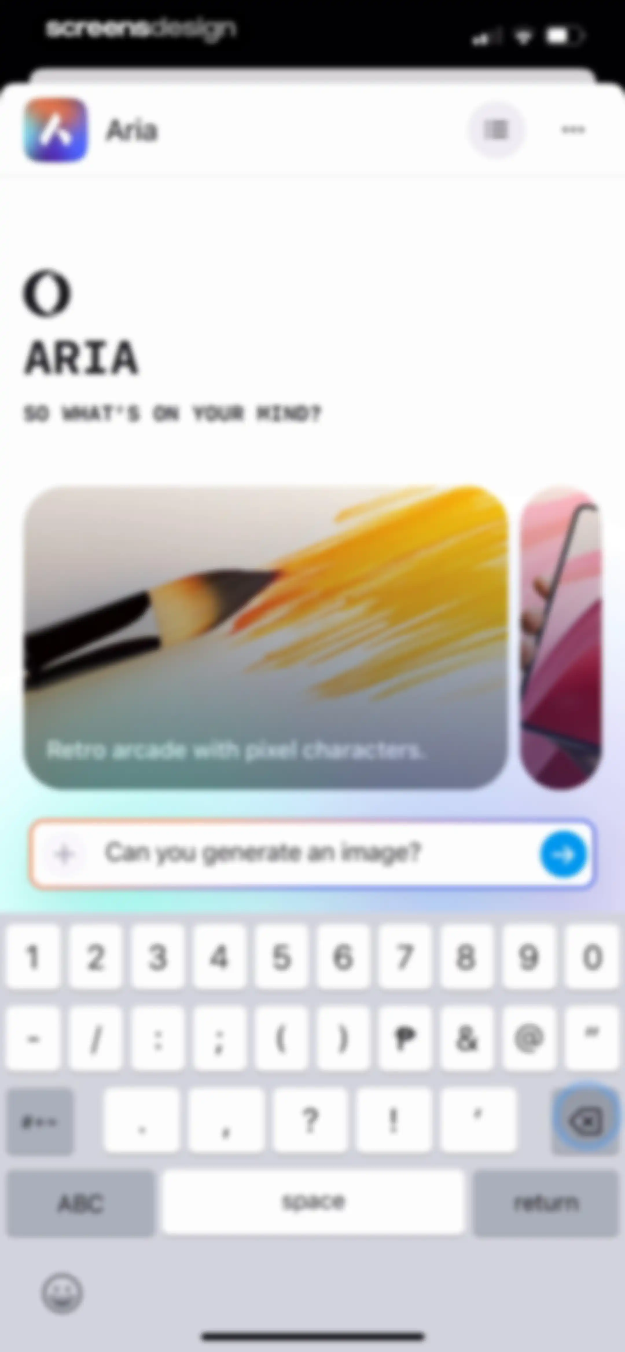 Opera: AI browser with VPN screen 66