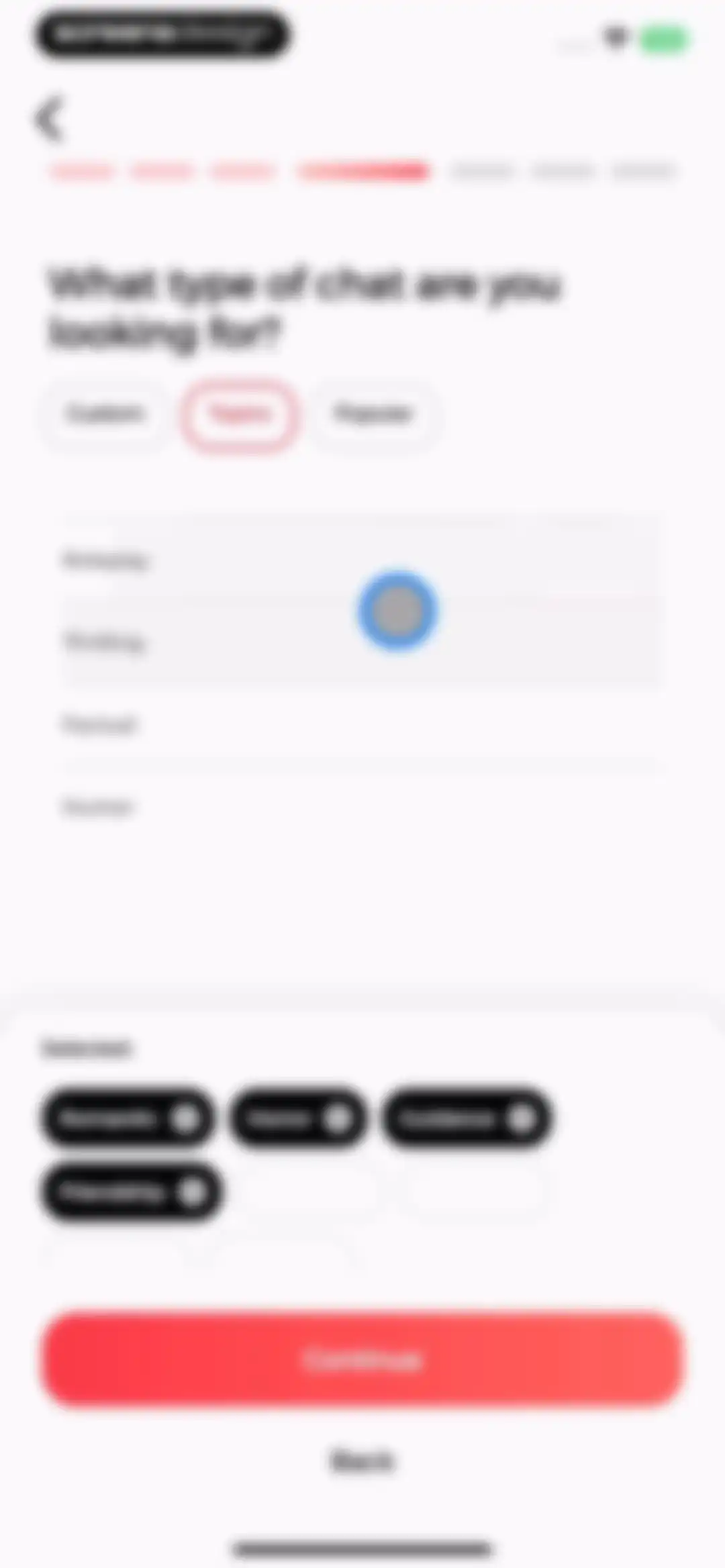 CHAI: Social AI Platform- Chat screen 29