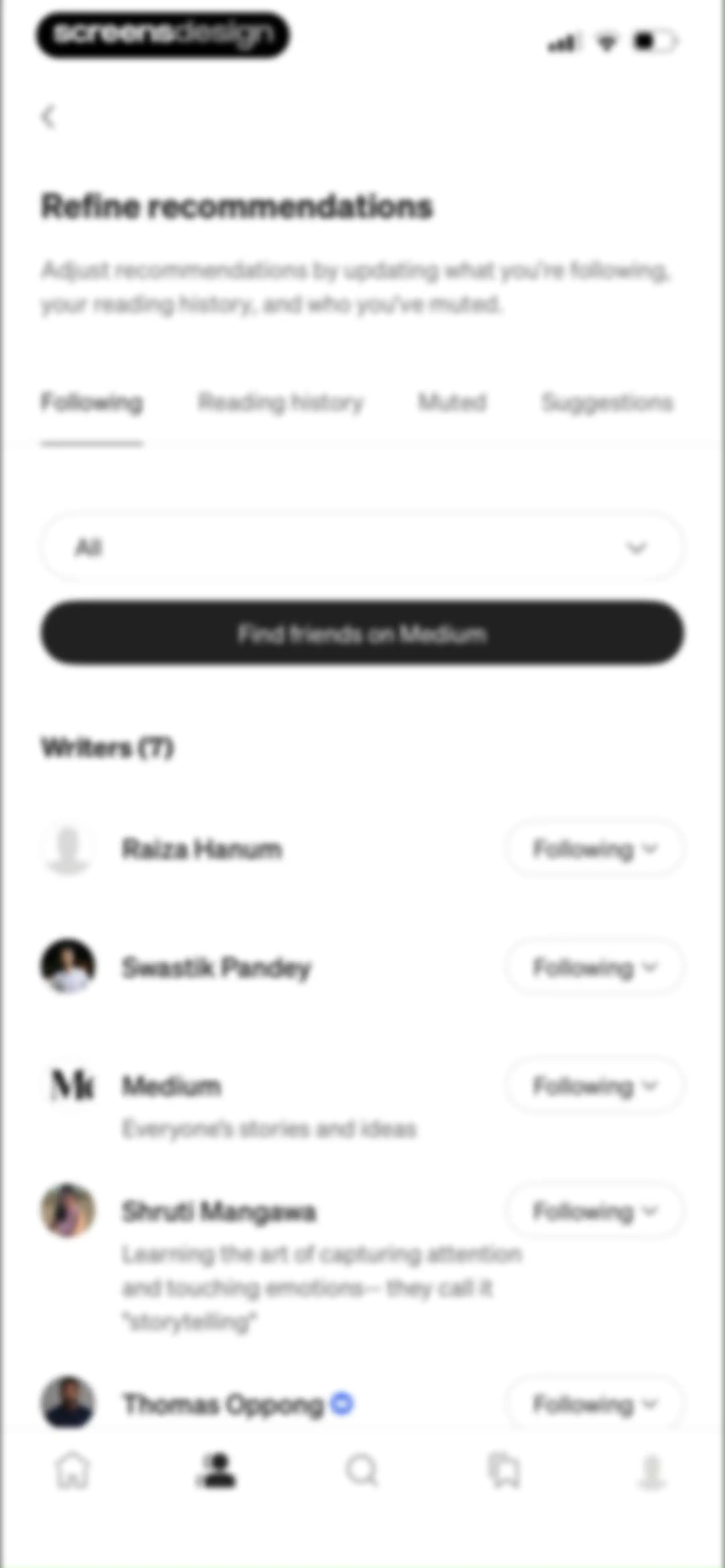 Medium: Read & Write Stories screen 78