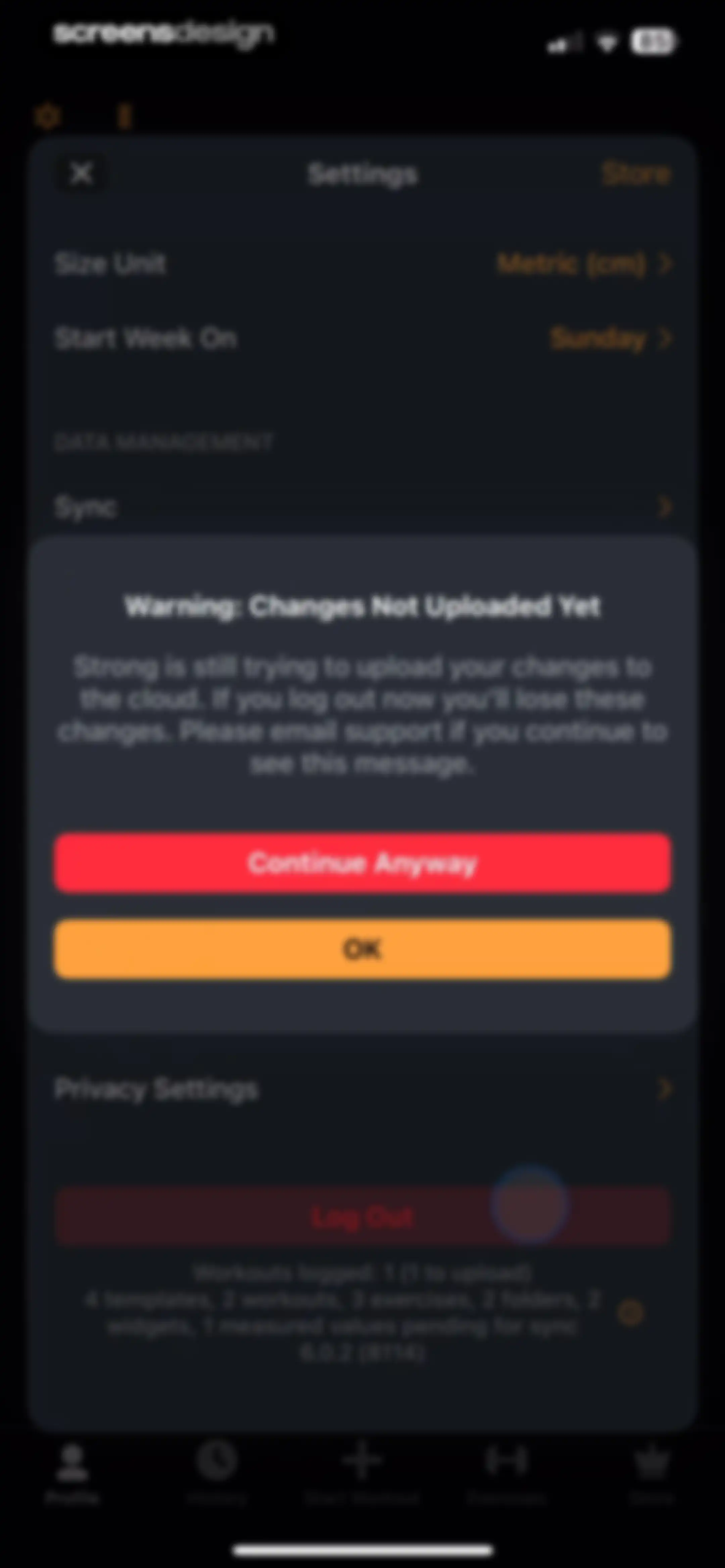 Strong Workout Tracker Gym Log screen 154