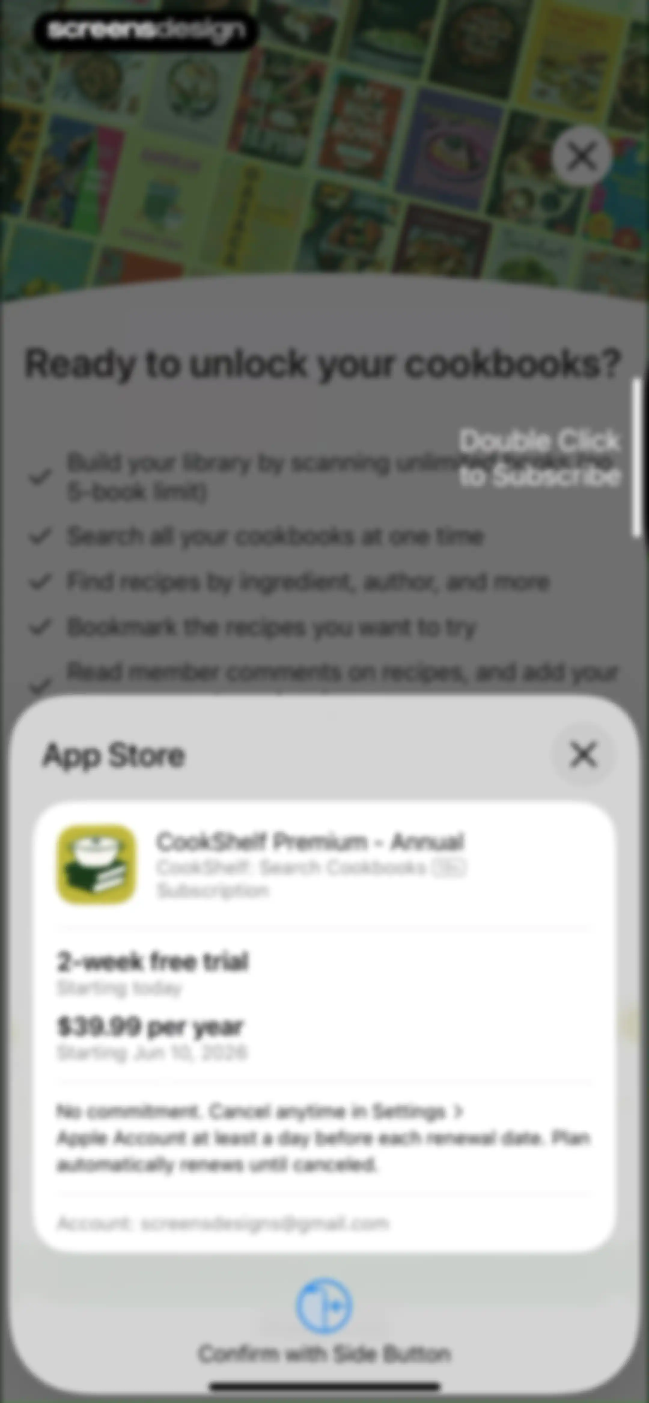 CookShelf: Search Cookbooks screen 18