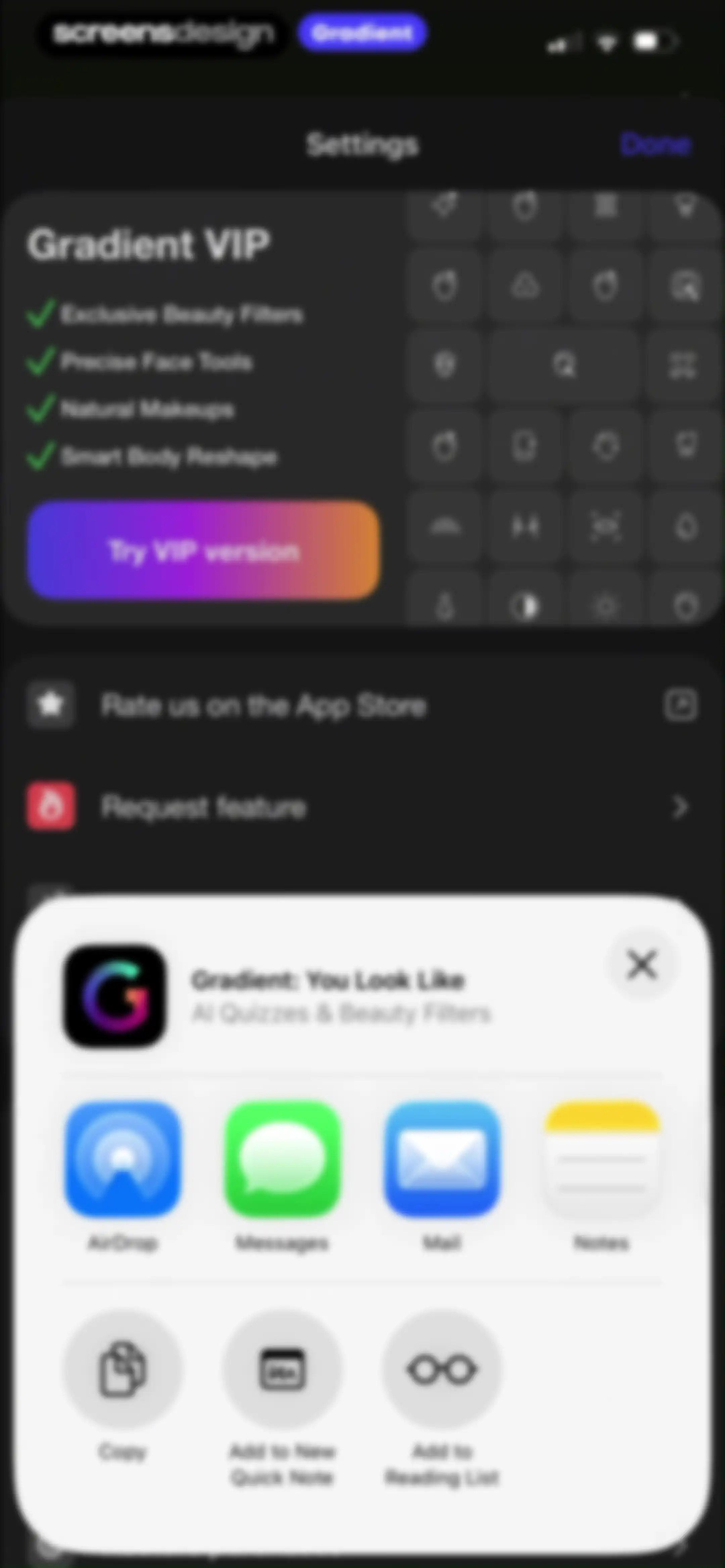 Gradient: You Look Like screen 69