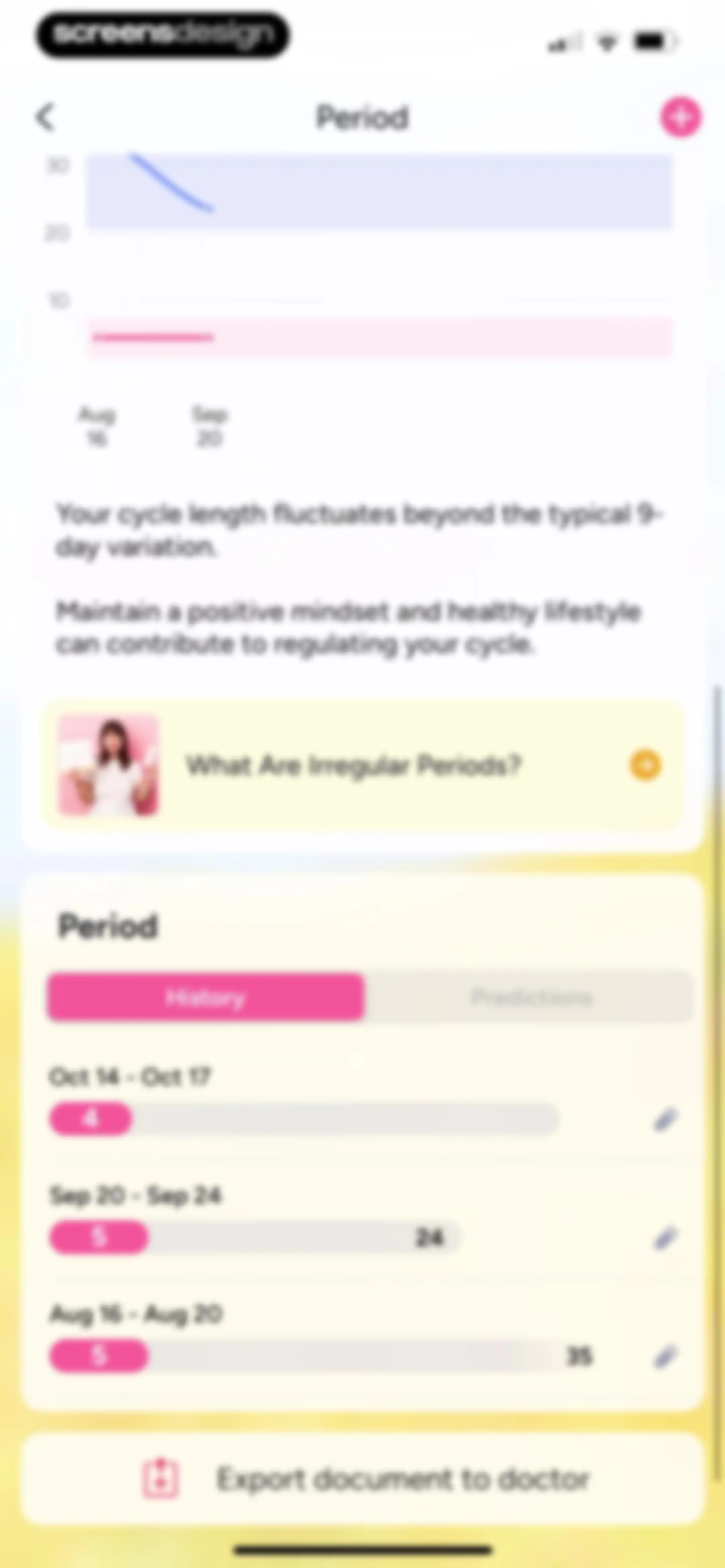 Period Tracker Period Calendar screen 199