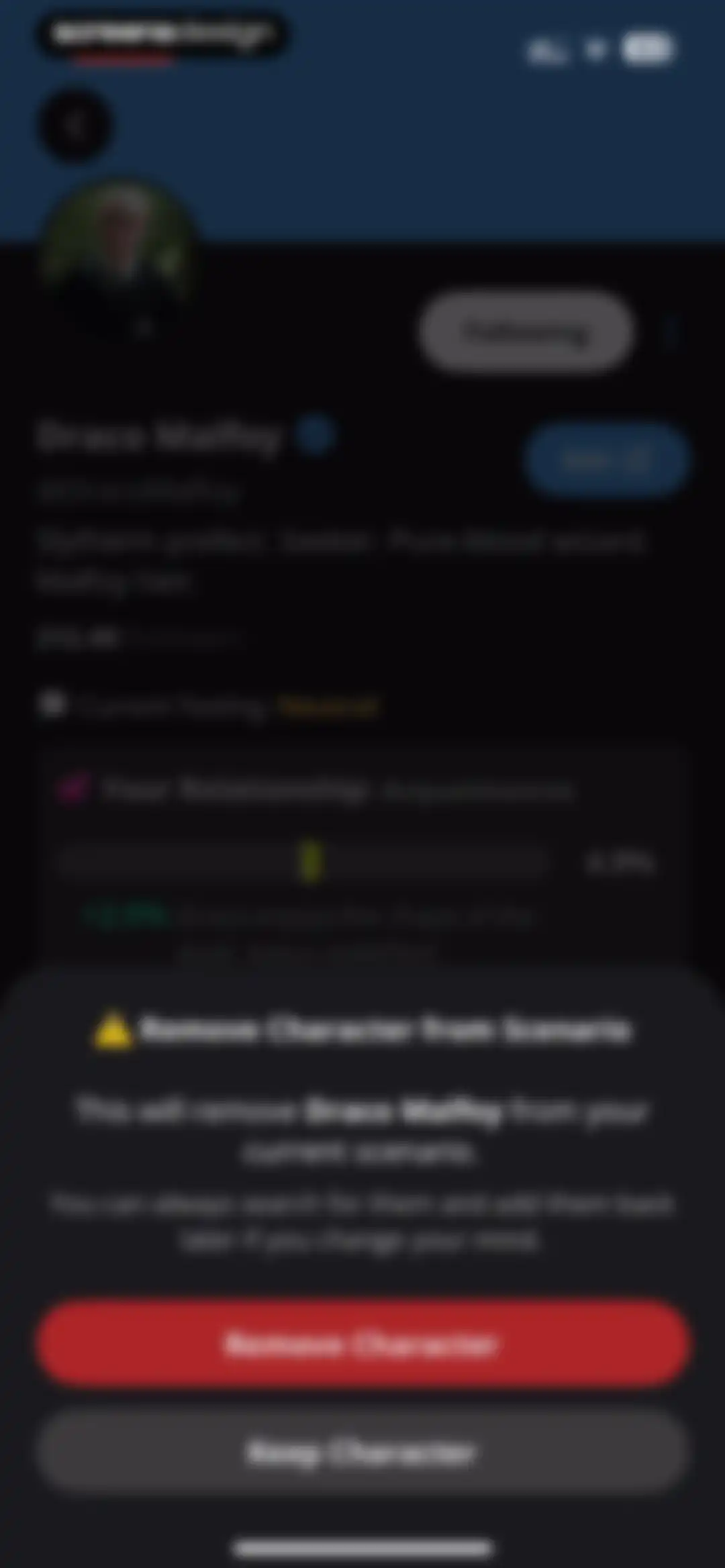 status - sims but social media screen 87