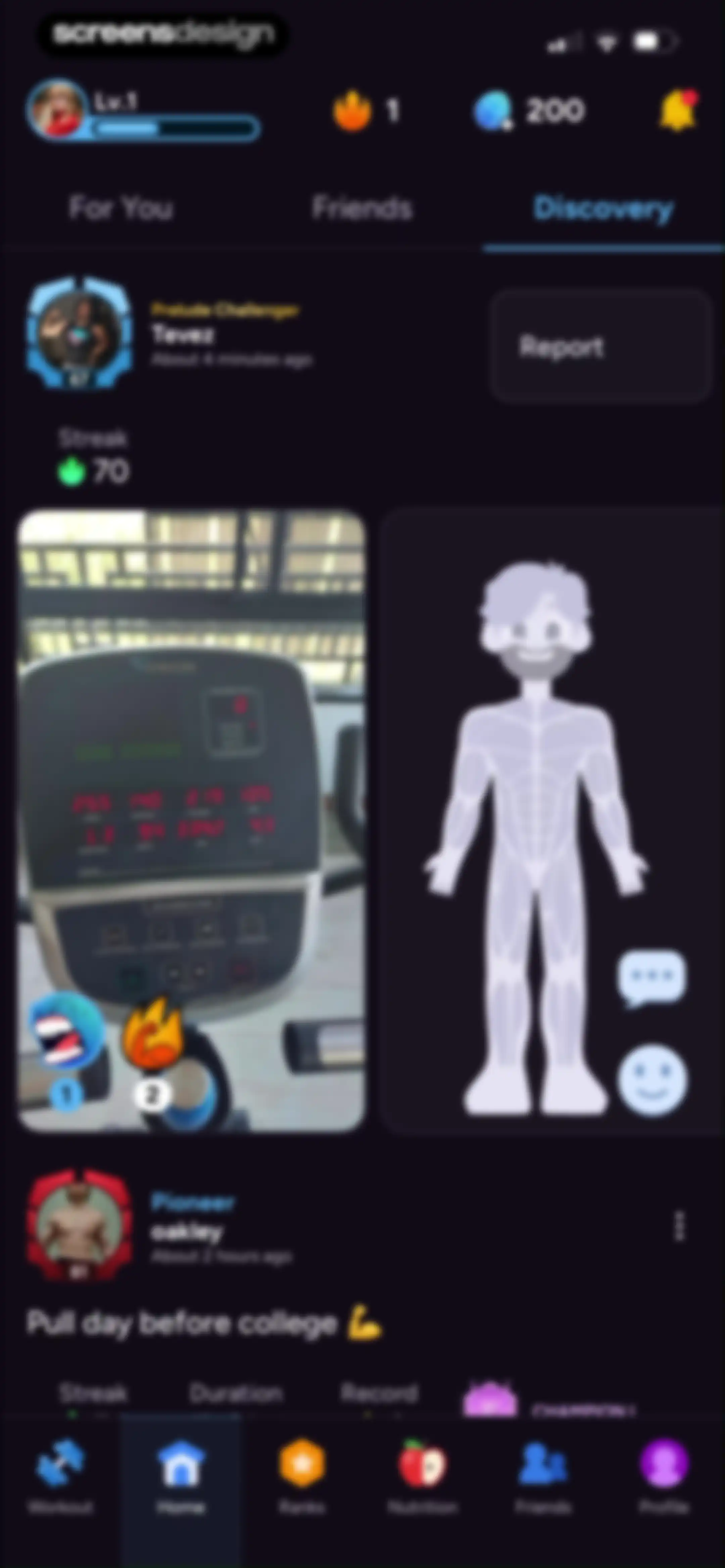 Liftoff - Ranked Gym Workouts screen 200