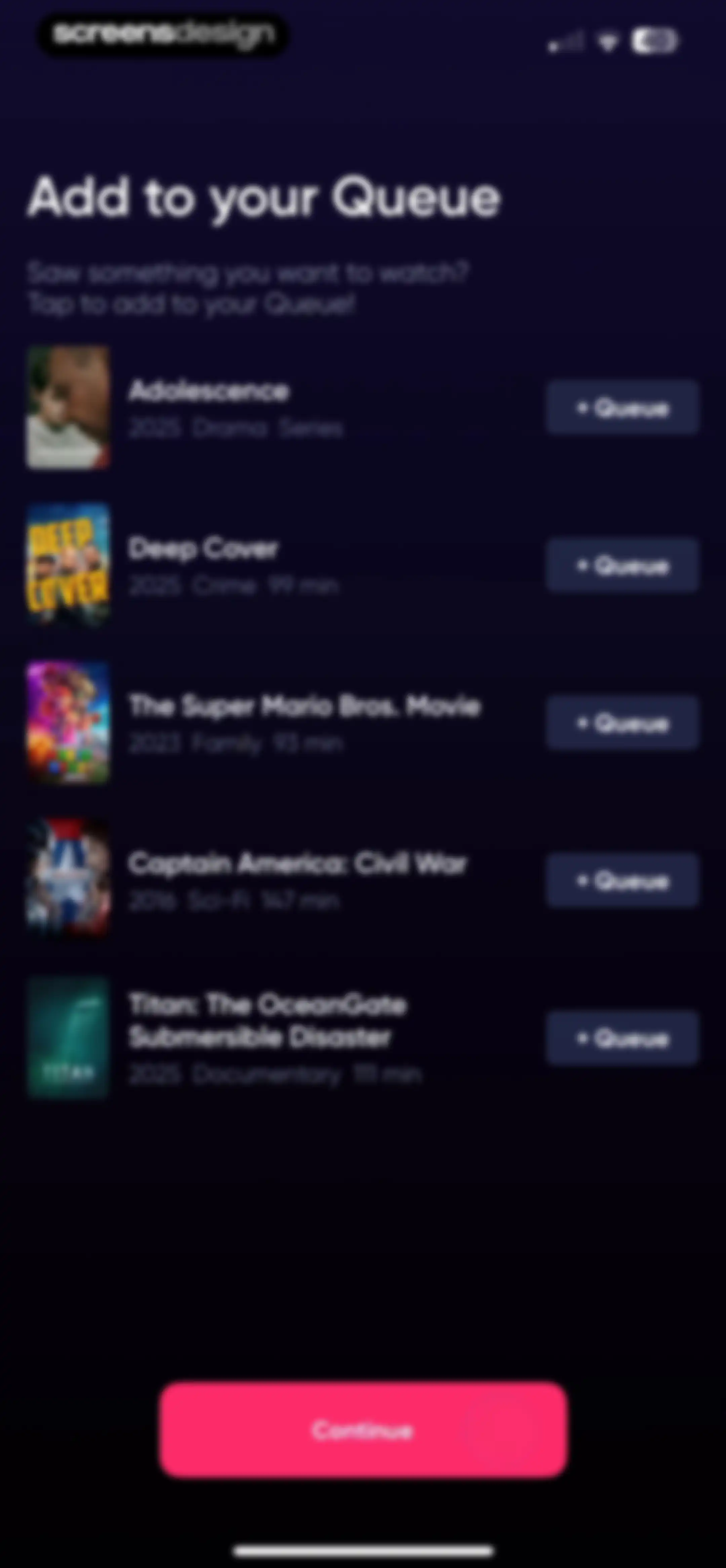 Queue - Find Movies & Shows screen 97