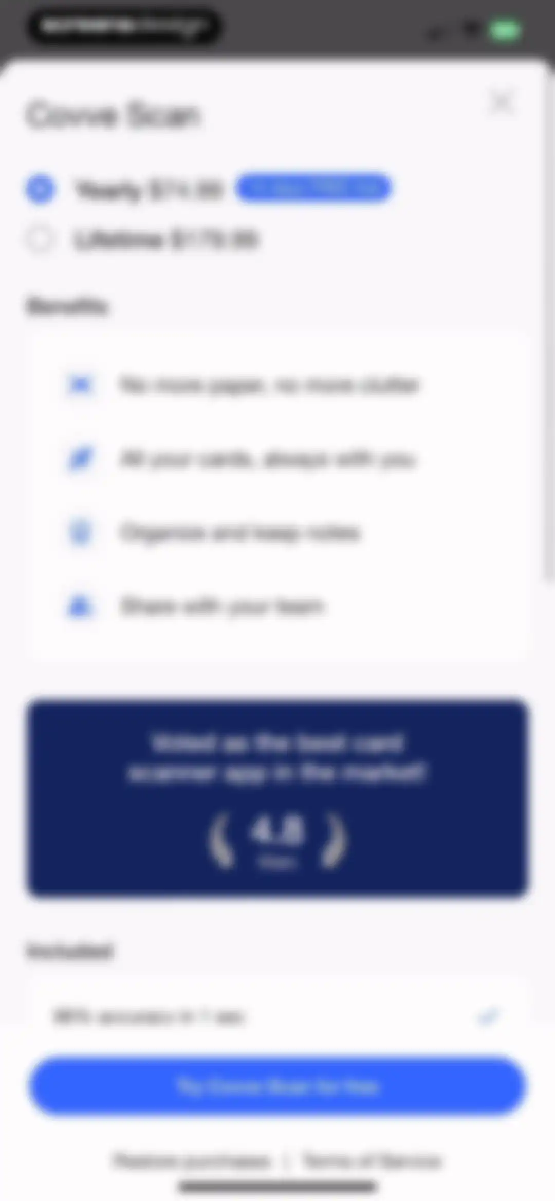Covve - Business Card Scanner screen 3