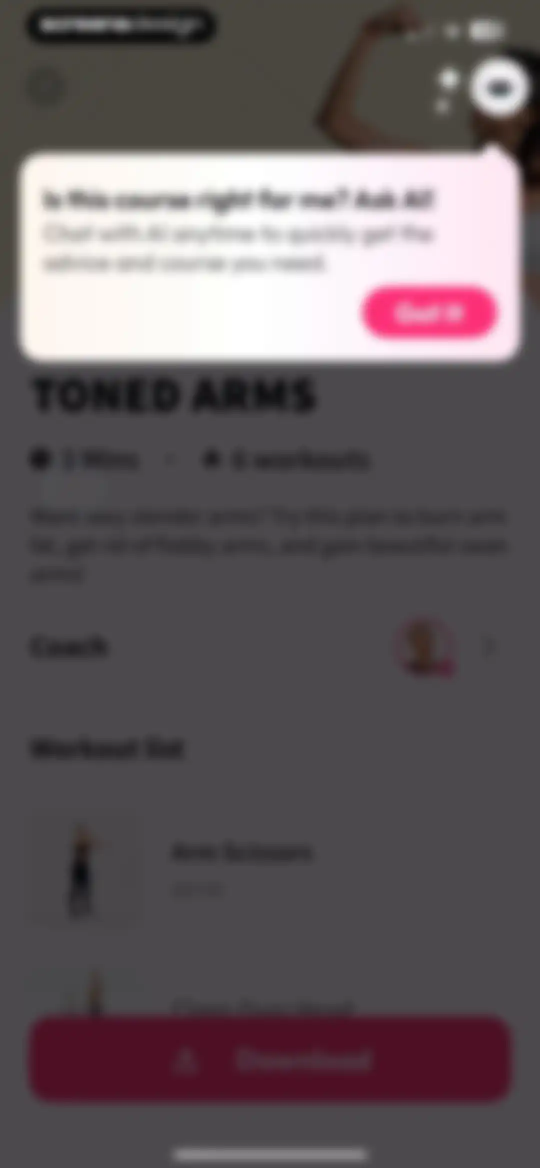 Workout for Women: Fit at Home screen 80