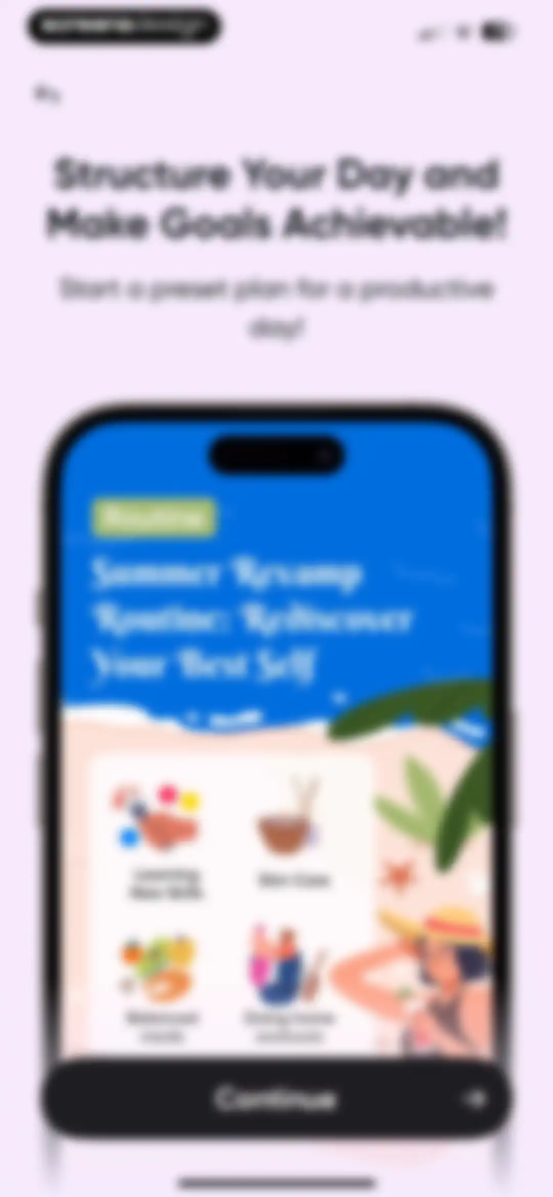 Me+ Lifestyle Routine screen 6