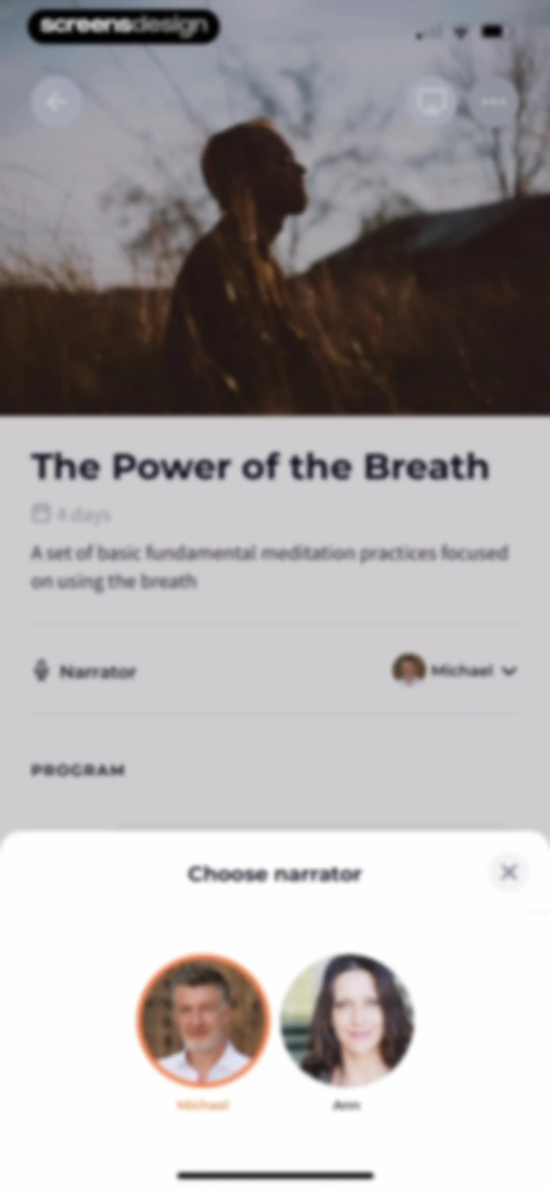 Meditation Moments - Guided screen 96