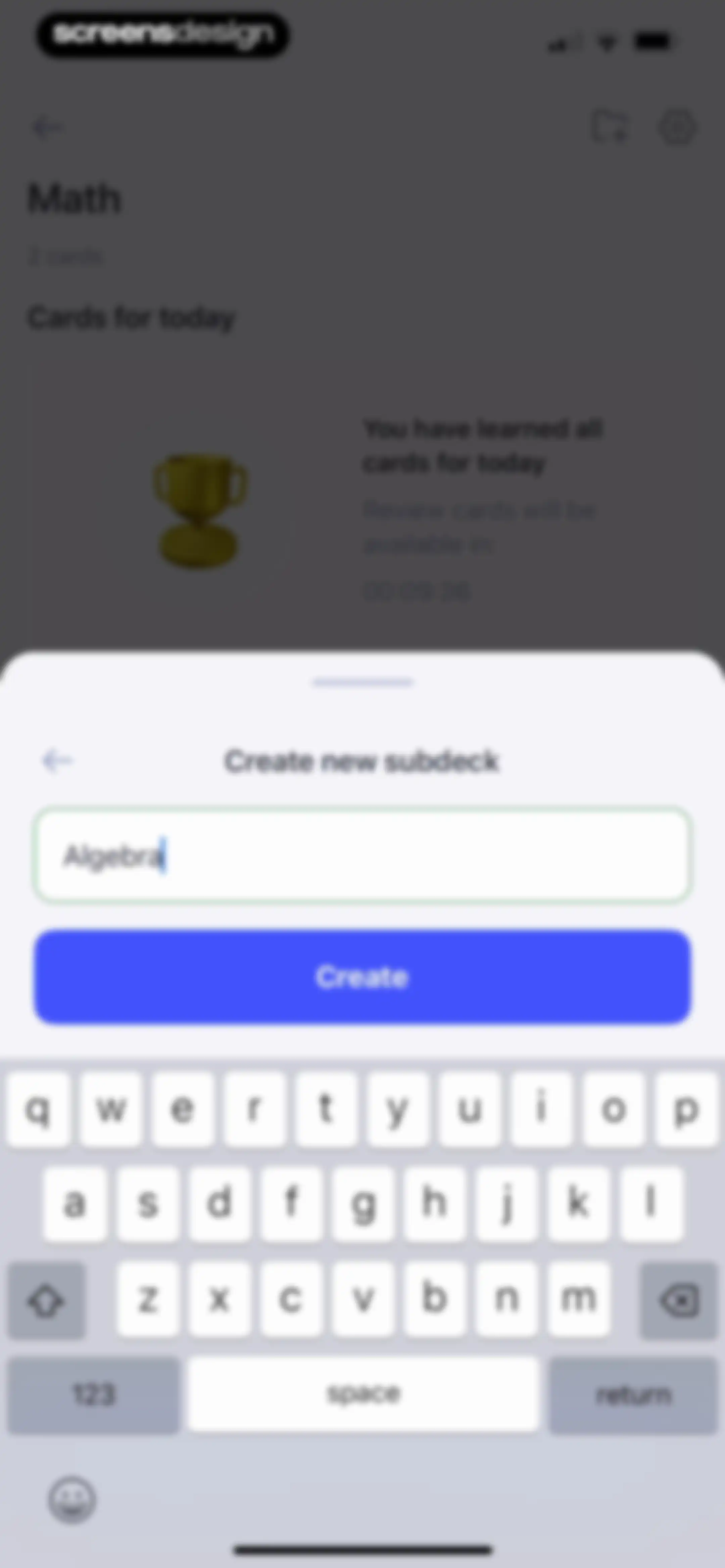 Cogni: Flashcards Learning screen 36