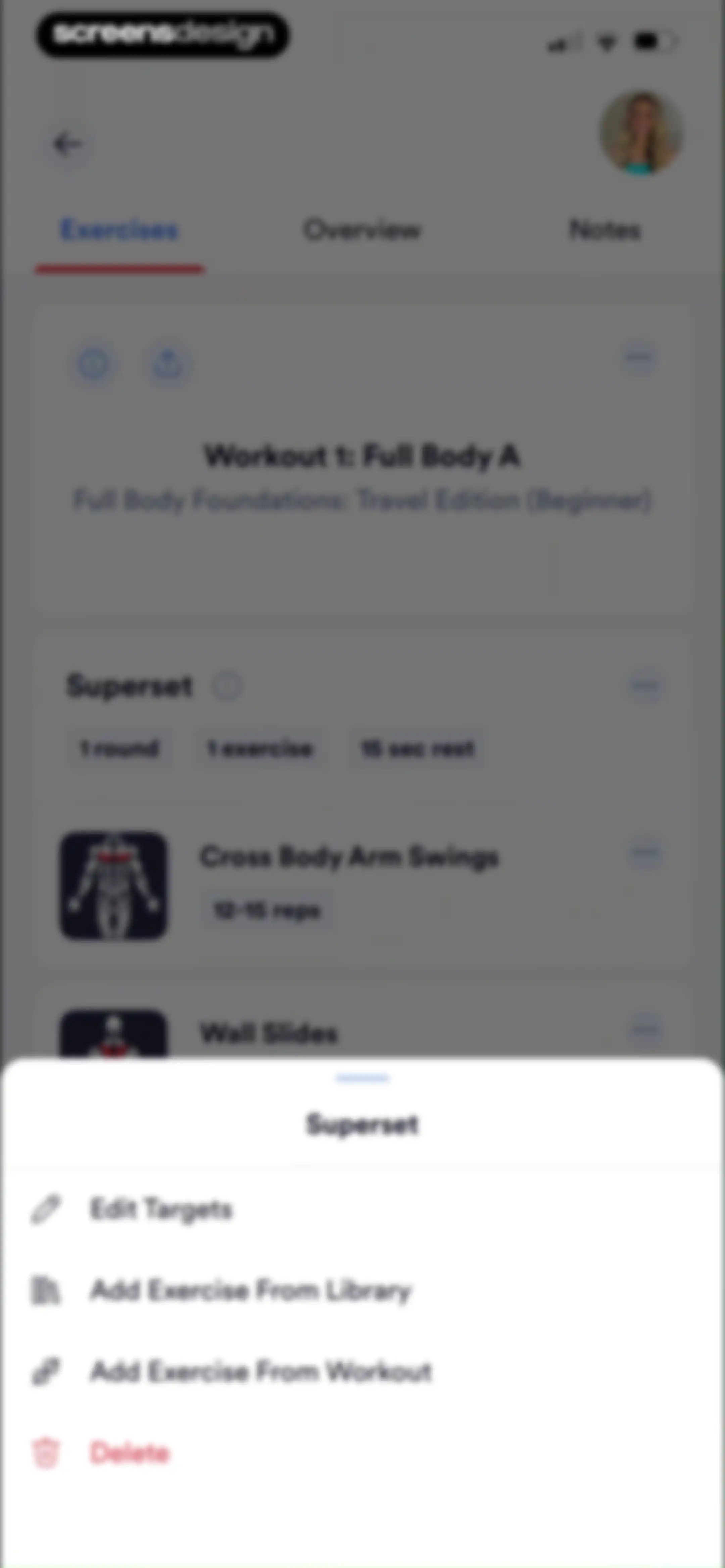 Caliber: Strength Training screen 142