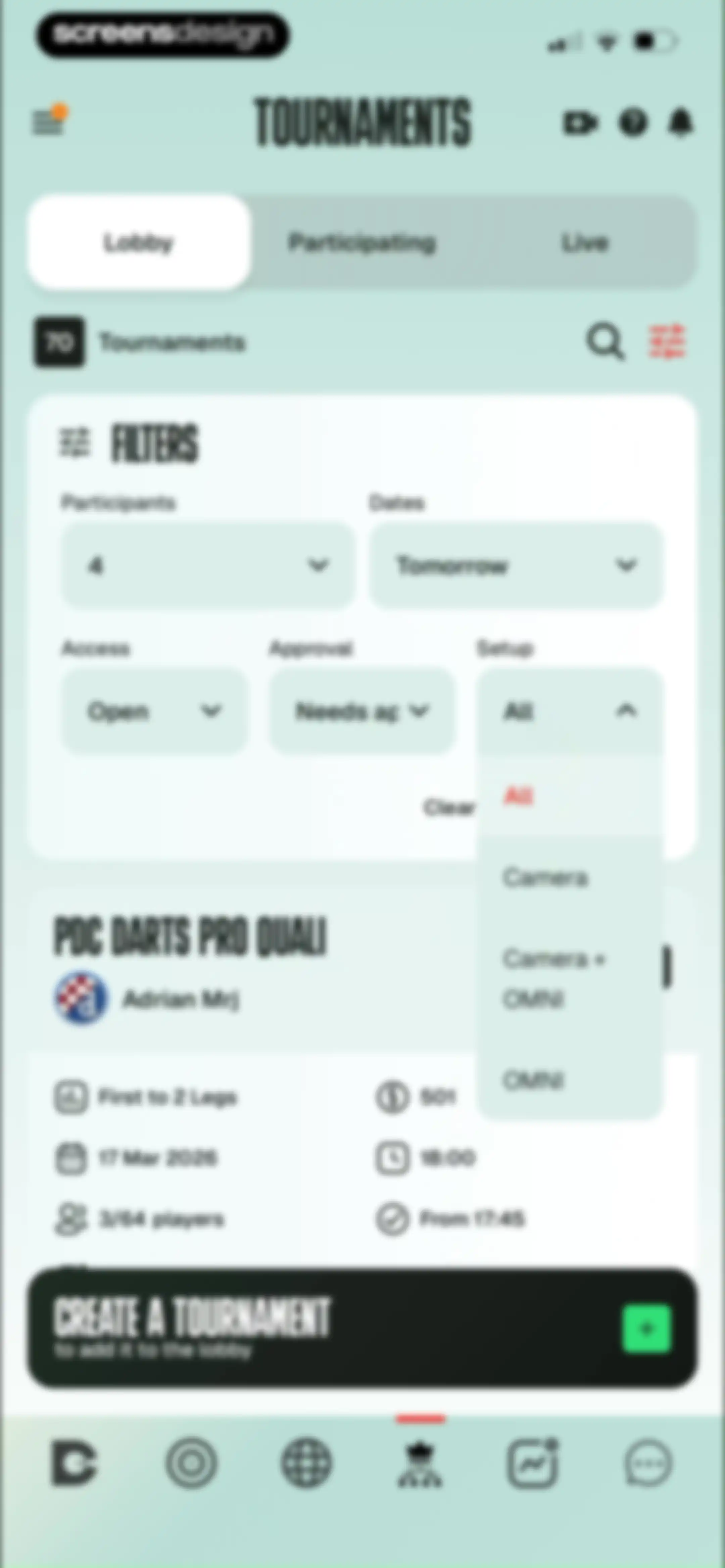 DartCounter screen 96