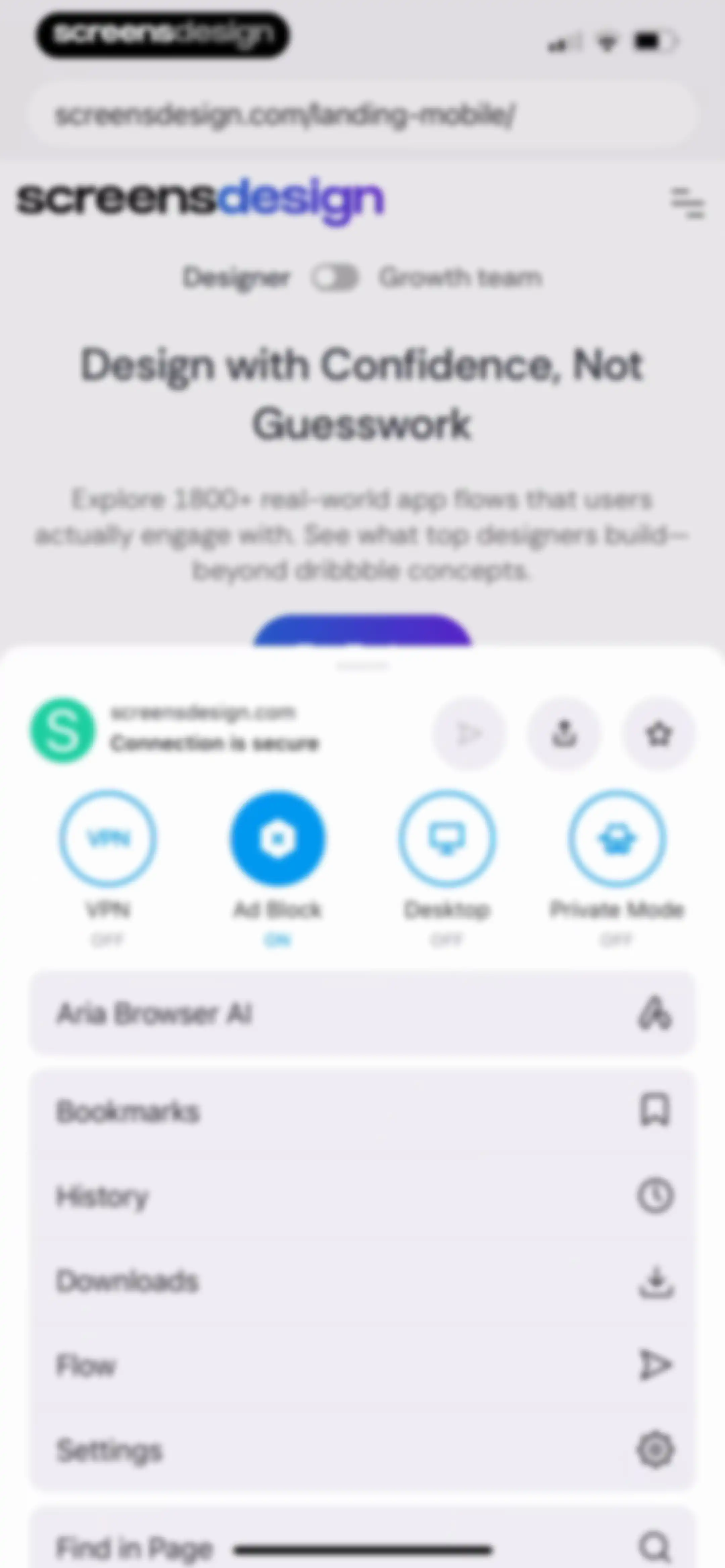 Opera: AI browser with VPN screen 27