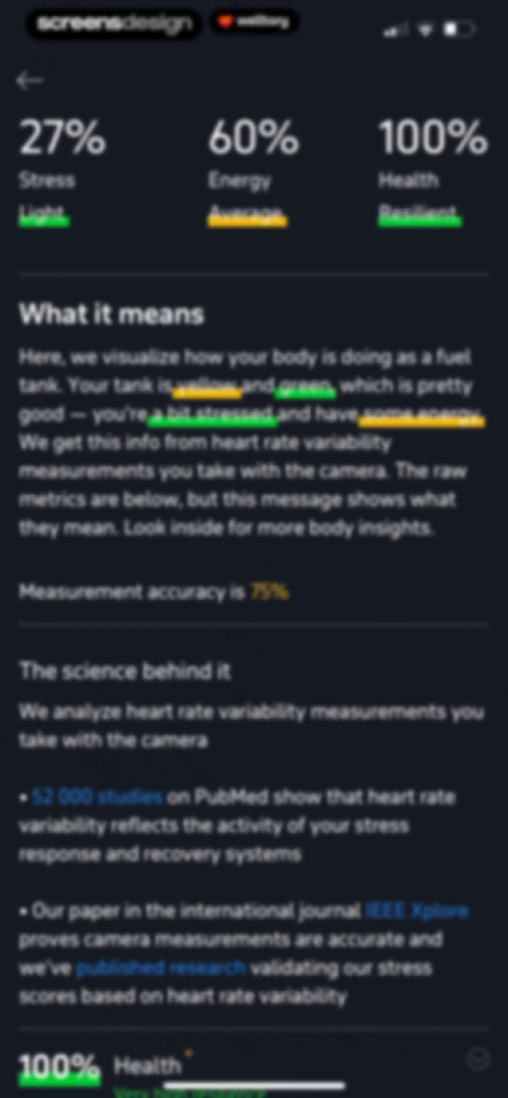 Welltory: Health, Heart Rate screen 52