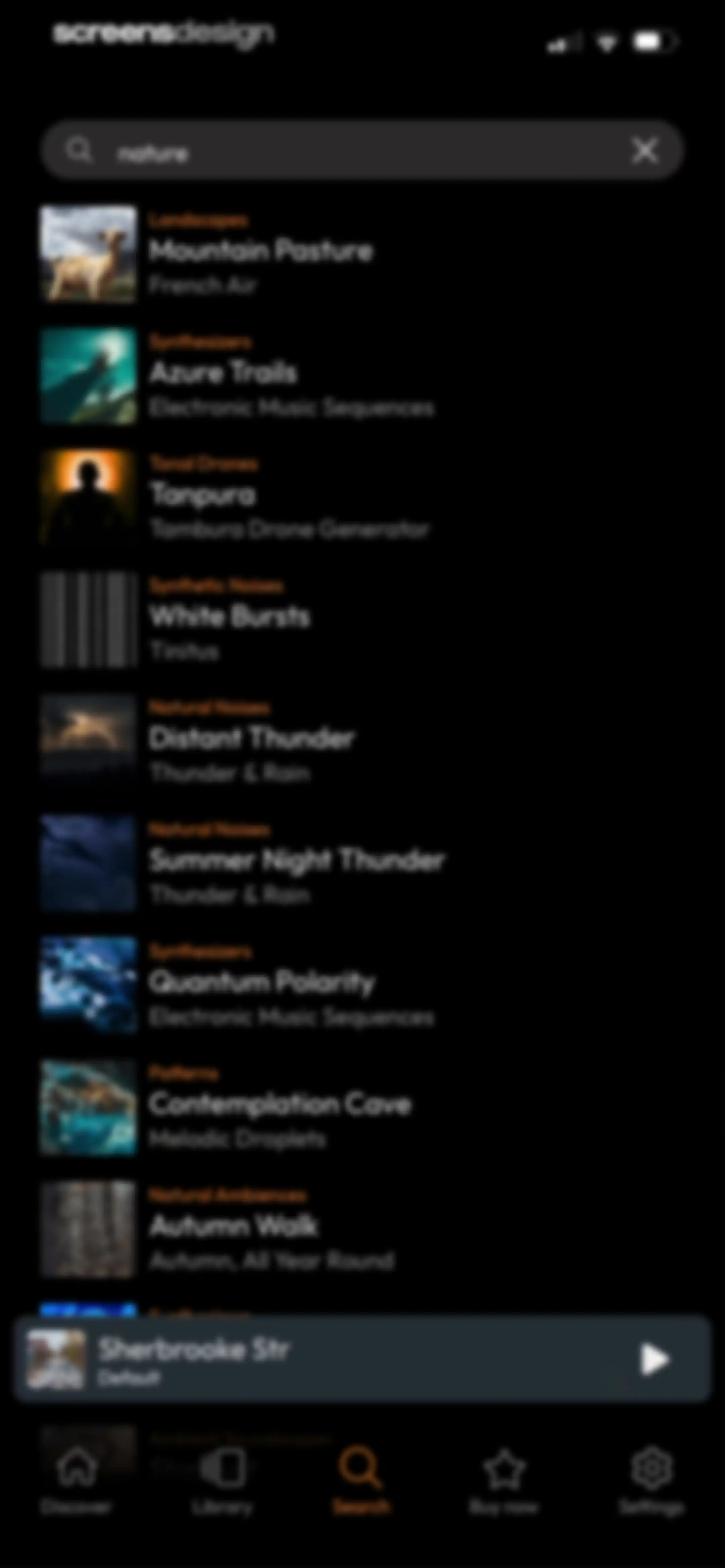 myNoise: Focus · Relax · Sleep screen 26