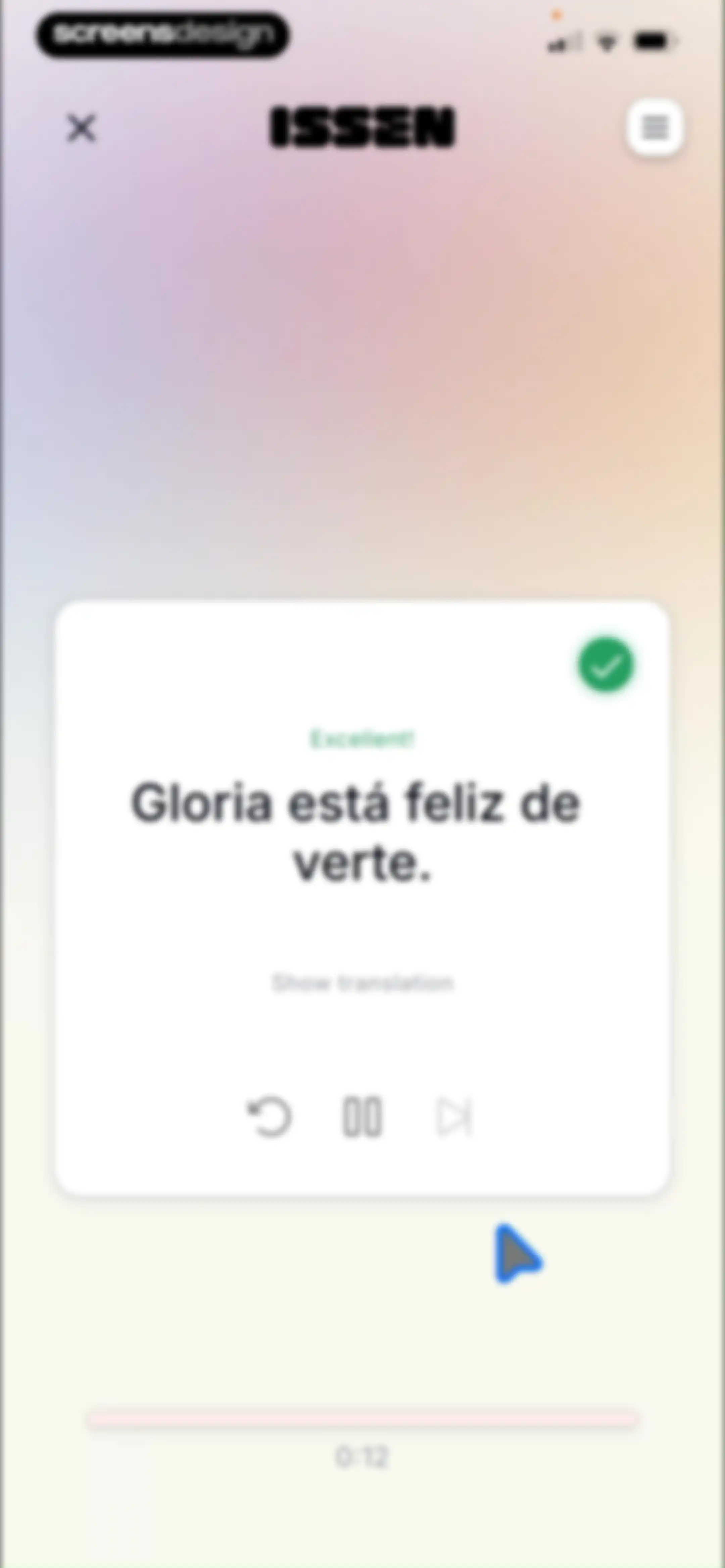 ISSEN - Voice Tutor screen 45