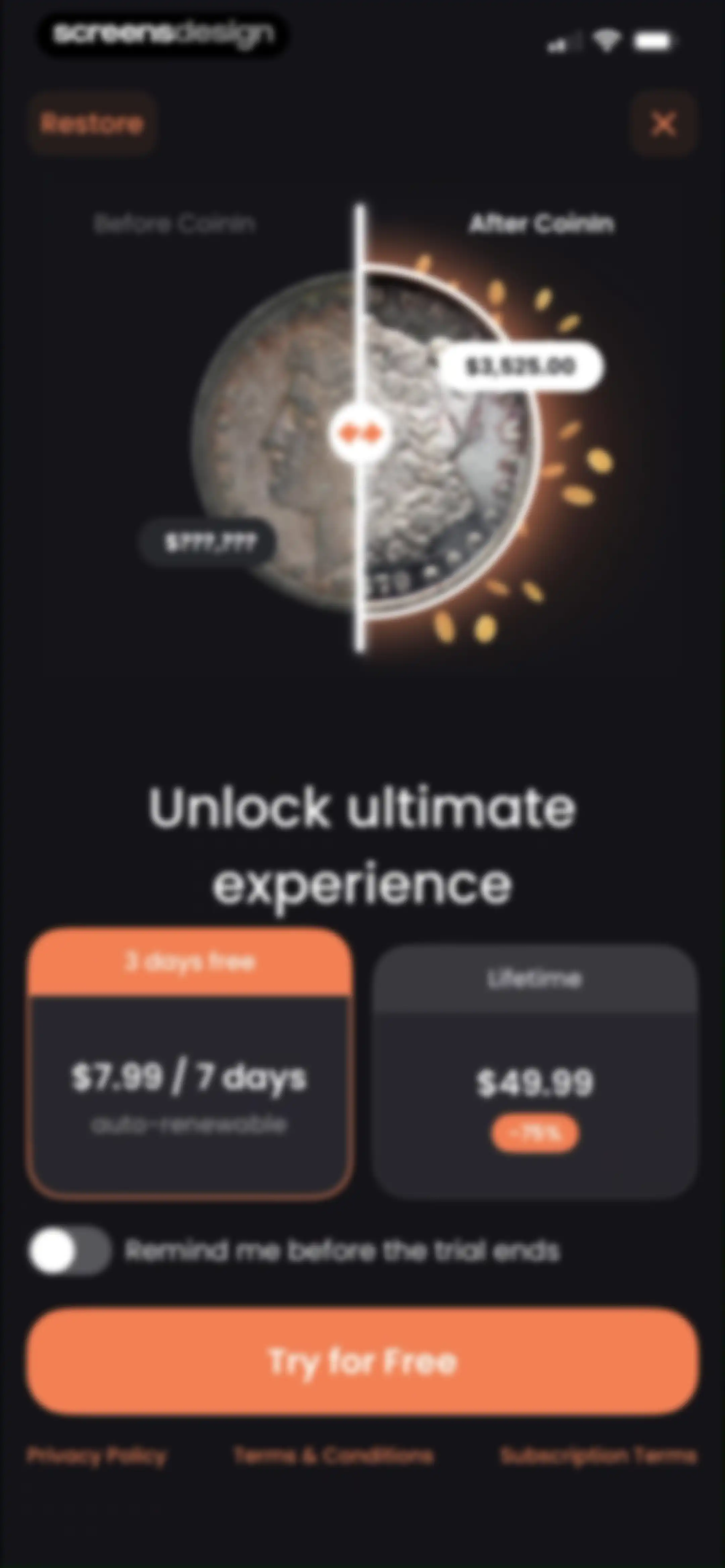 CoinIn: Coin Scan Identifier screen 3