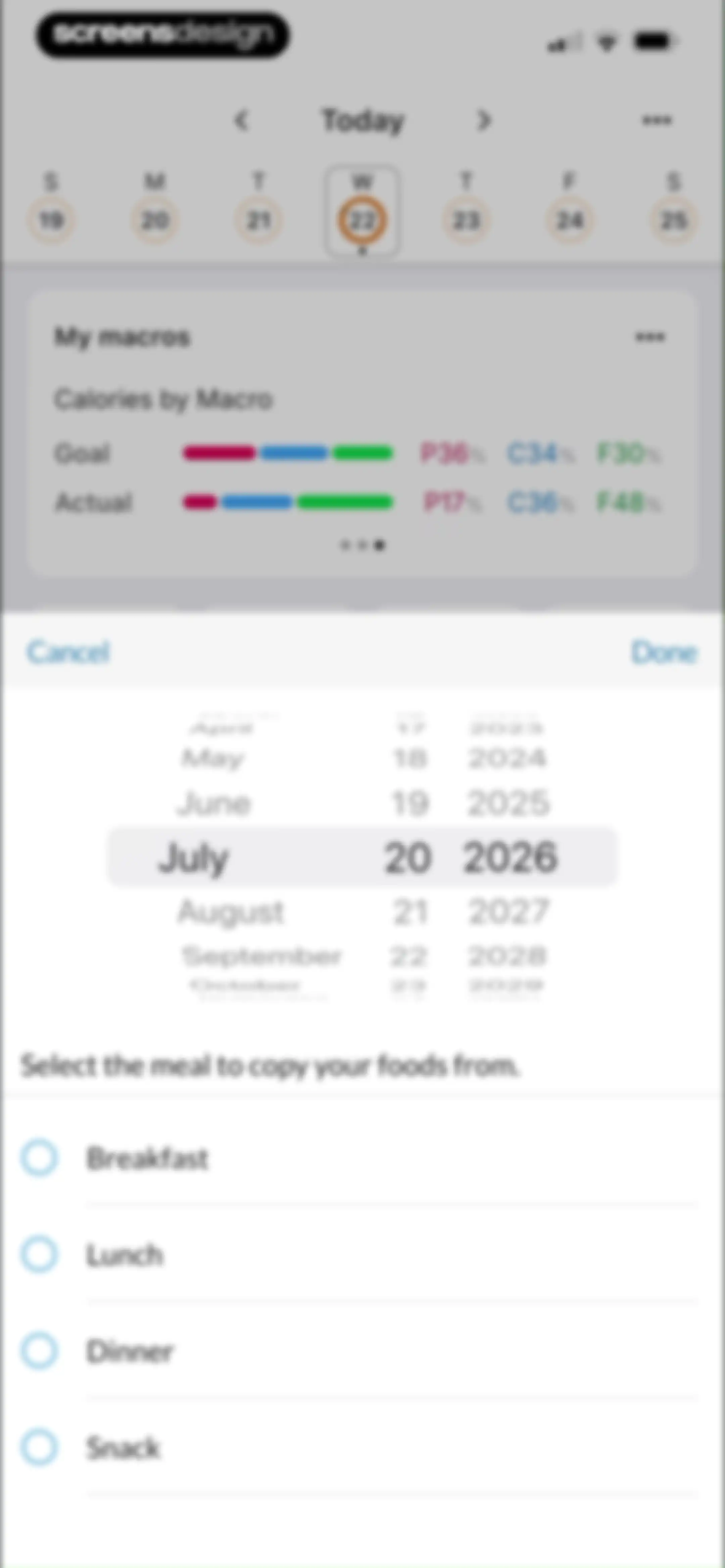 MacrosFirst - Macro Tracker screen 100