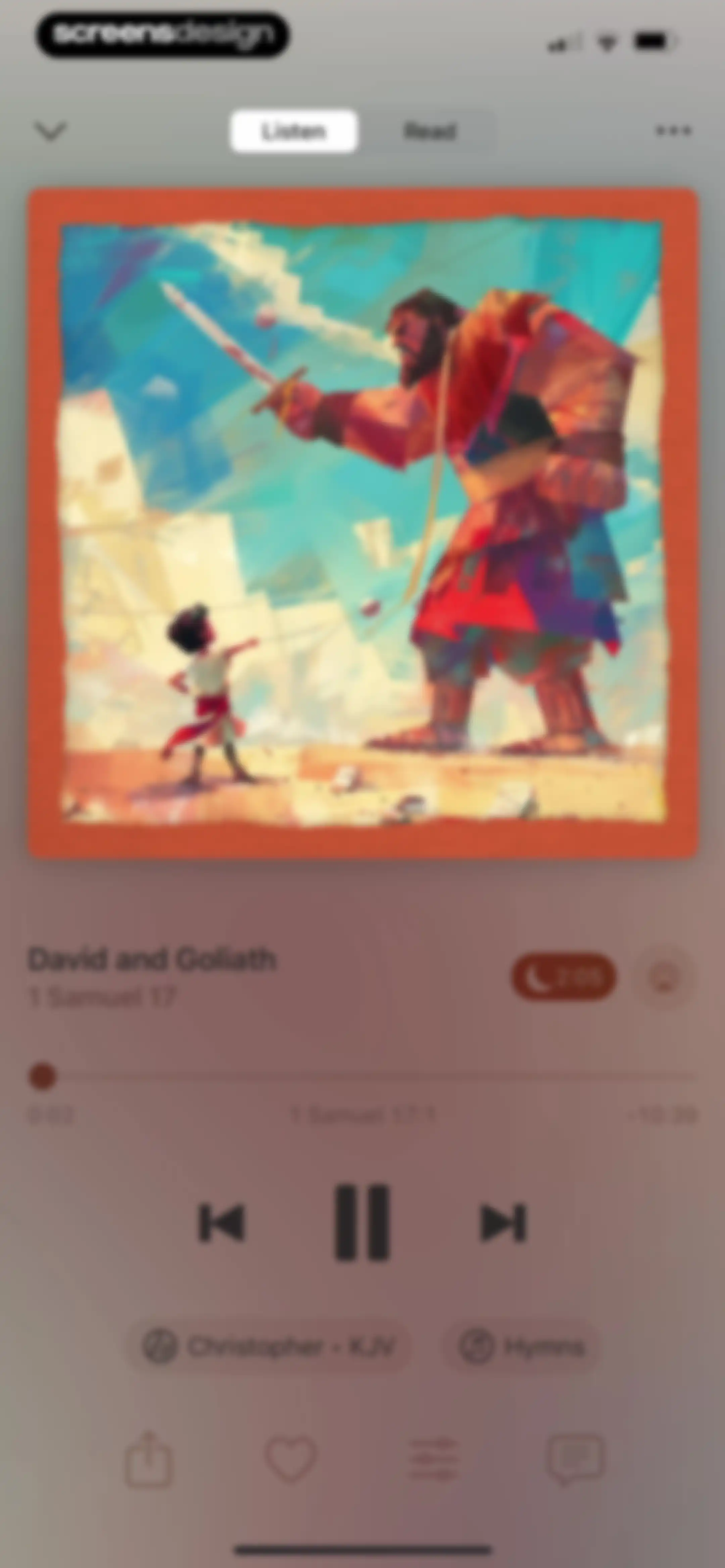 Dwell: Audio Bible screen 89