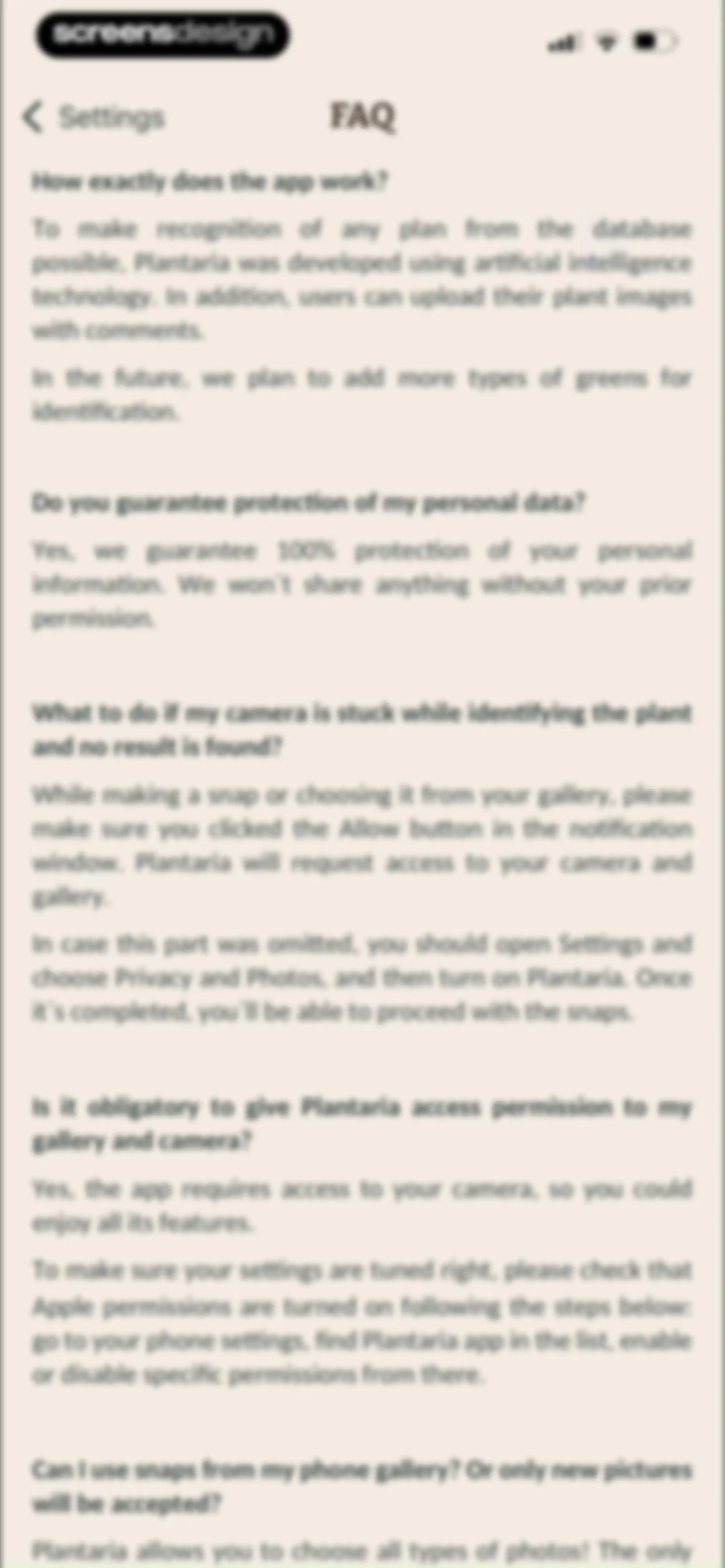 Plant Identification－Plantaria screen 95