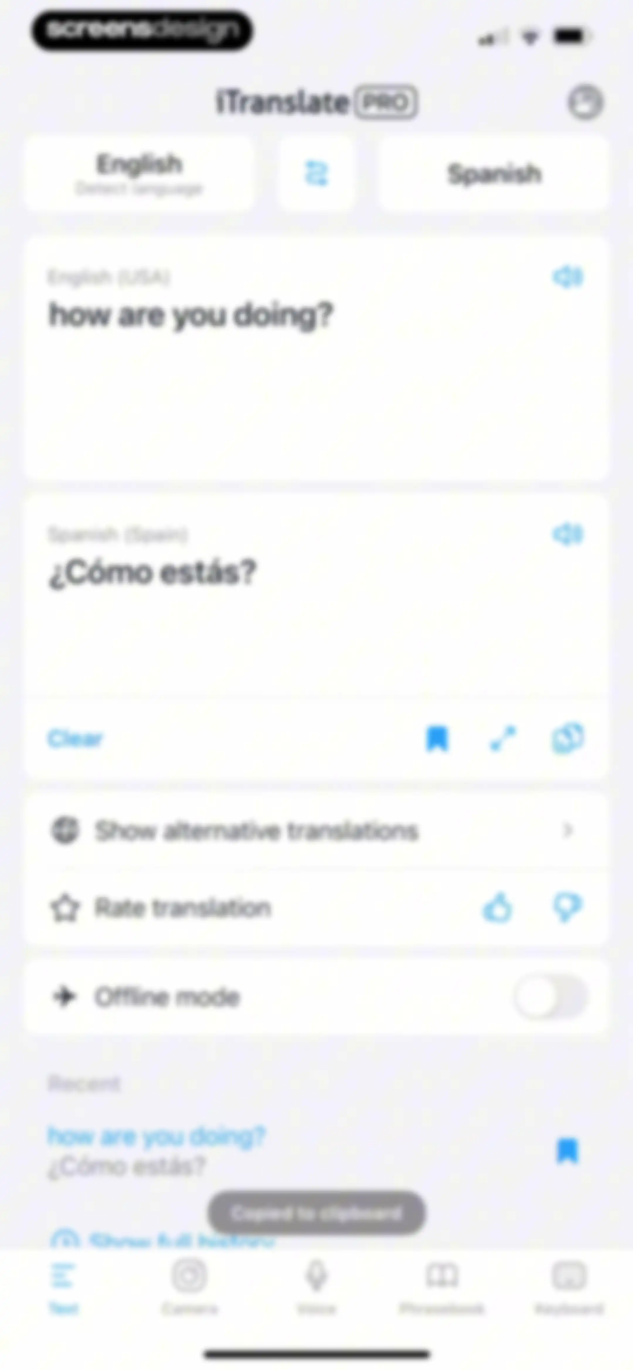 iTranslate Translator screen 38