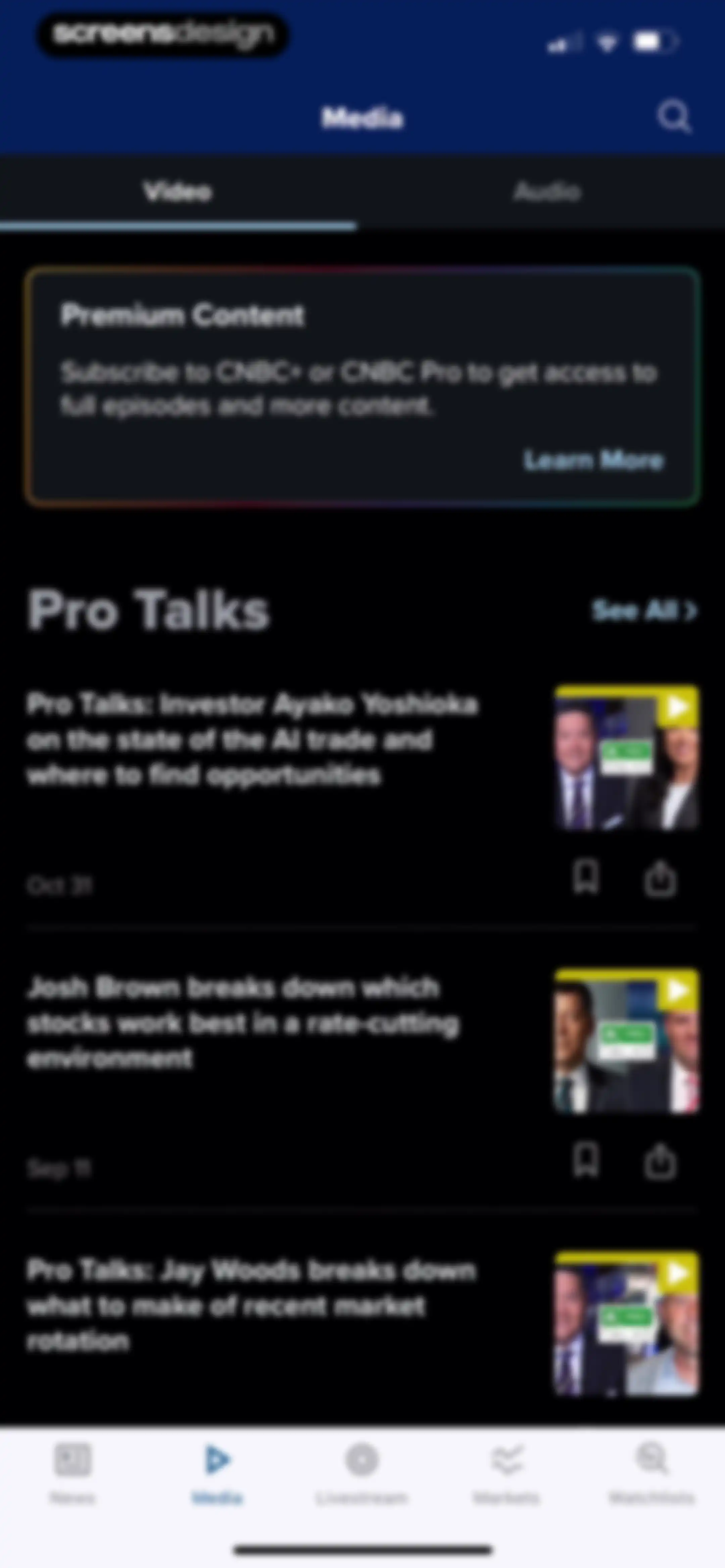 CNBC: Stock Market & Business screen 31