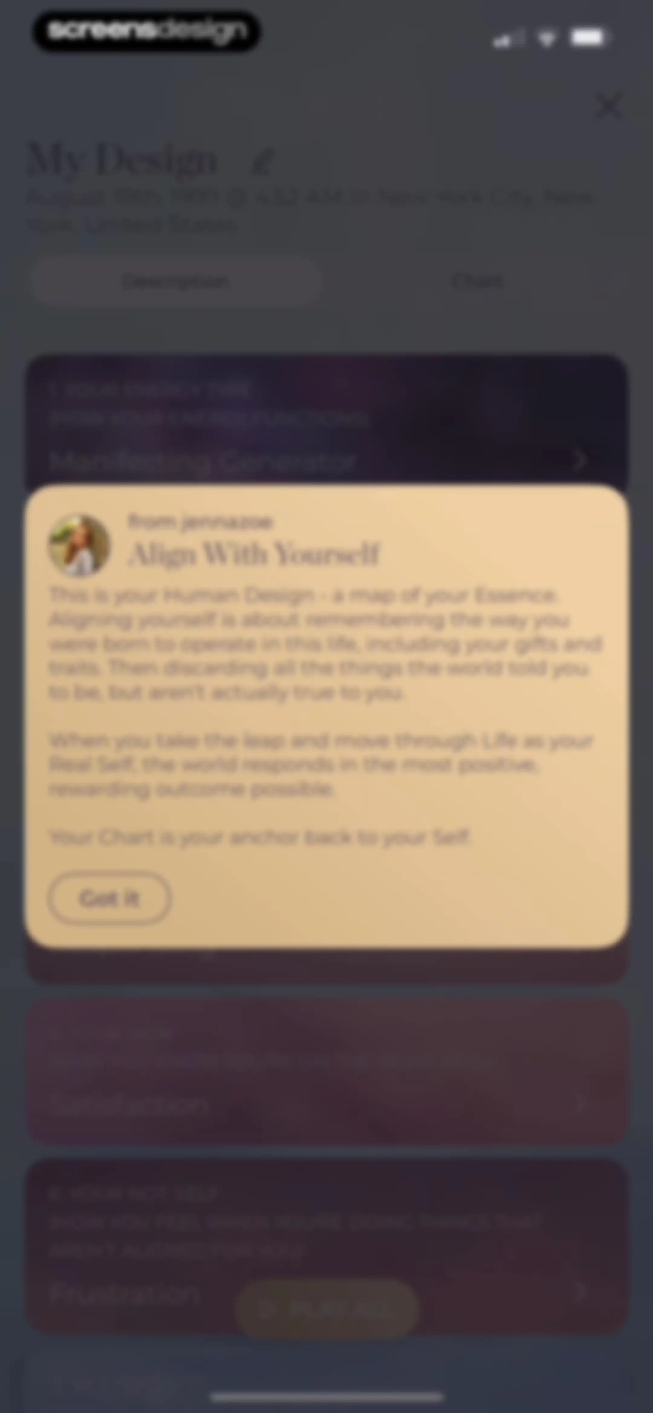 Align: The Human Design App screen 13