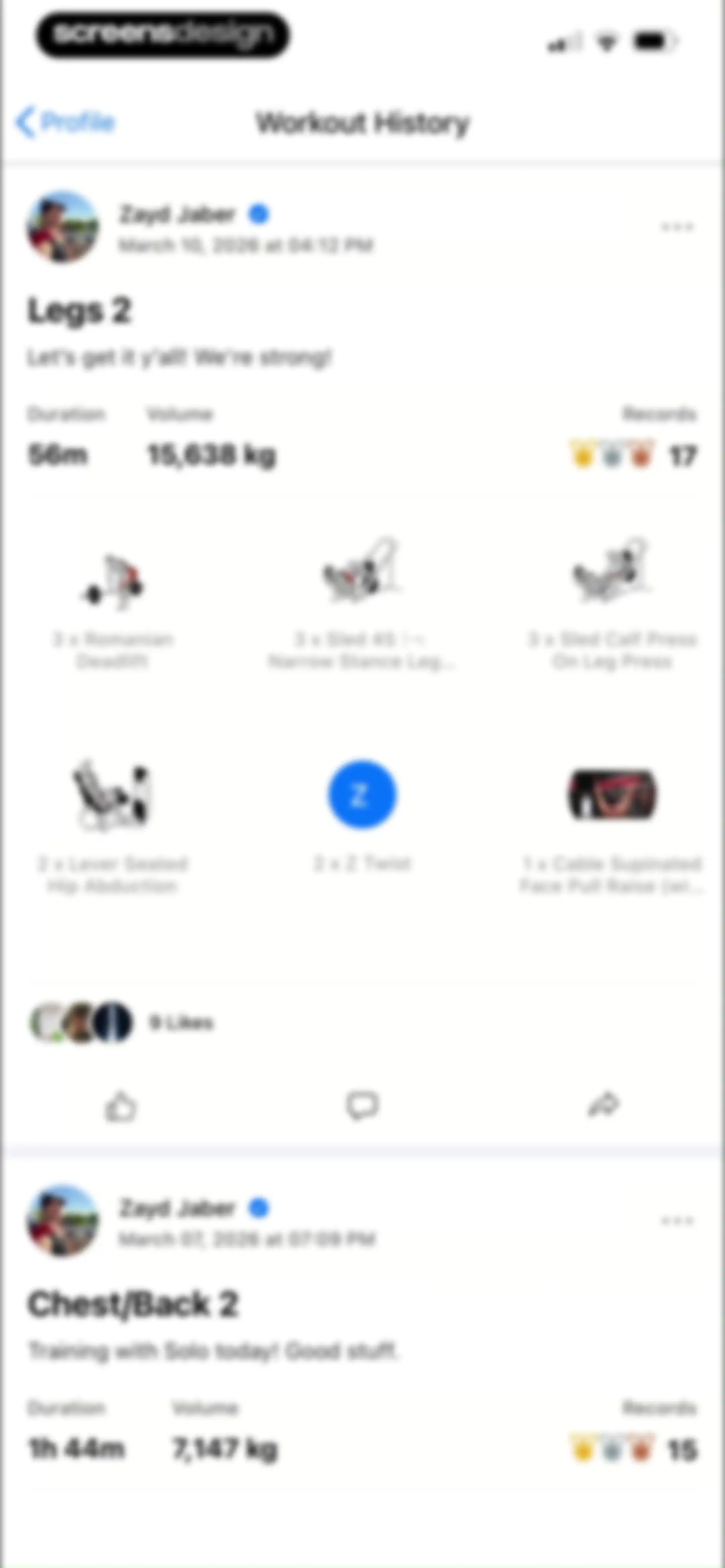 Lyfta: Gym Workout Tracker Log screen 234