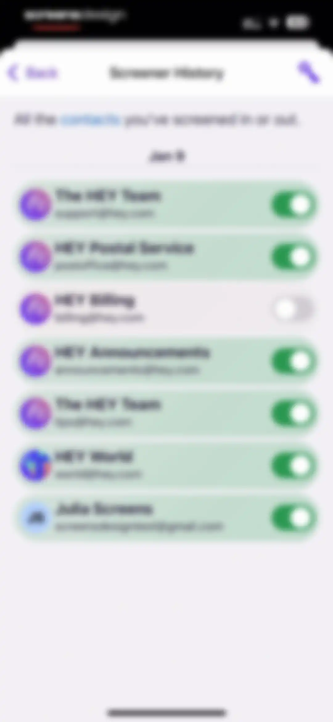 HEY Email screen 156