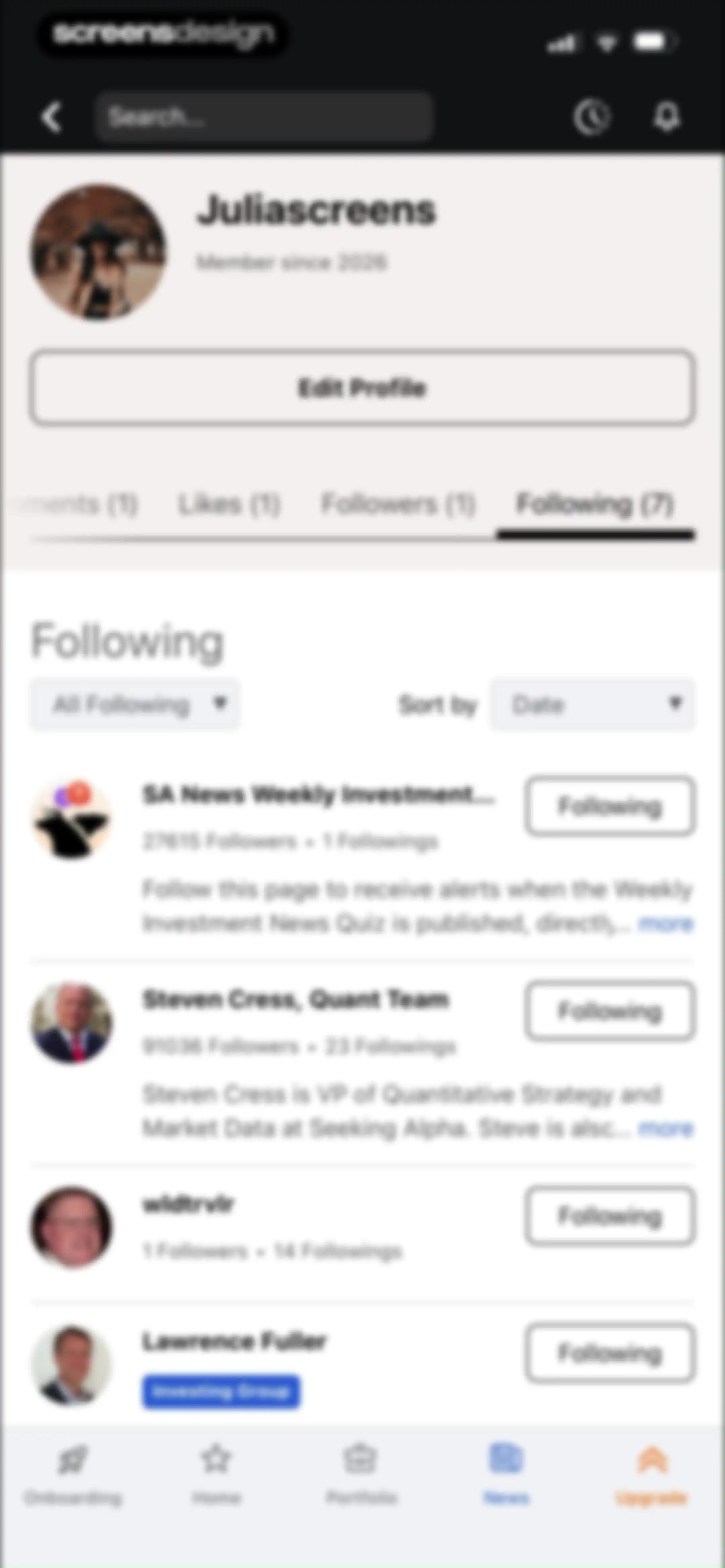 Seeking Alpha: News & Analysis screen 117