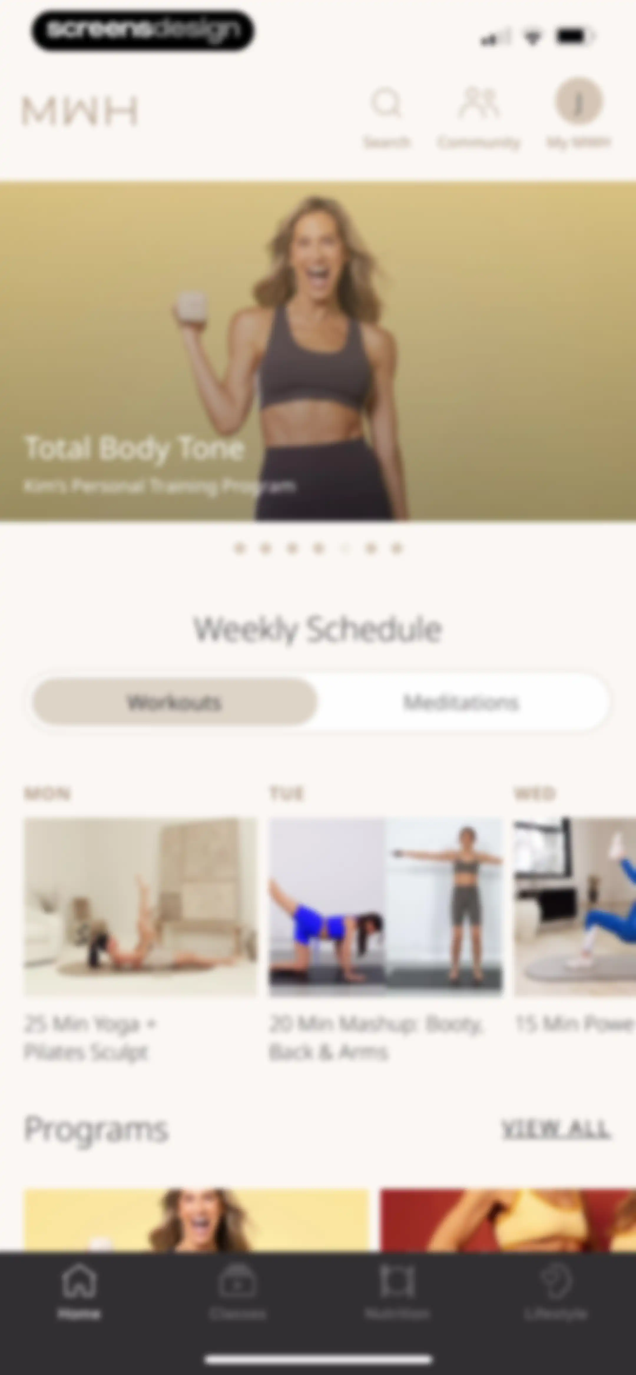 MWH: Fitness + Wellness screen 20