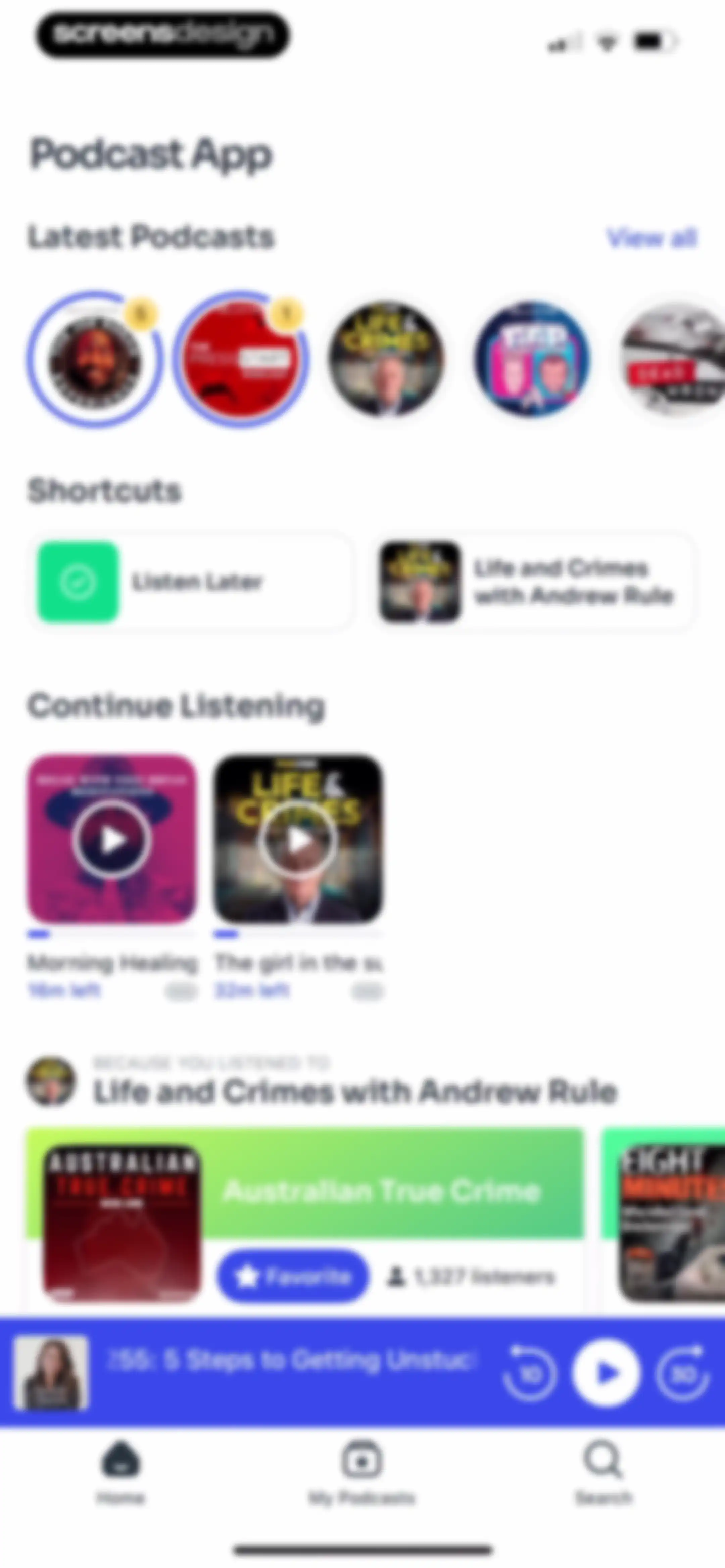 Podcast App screen 56
