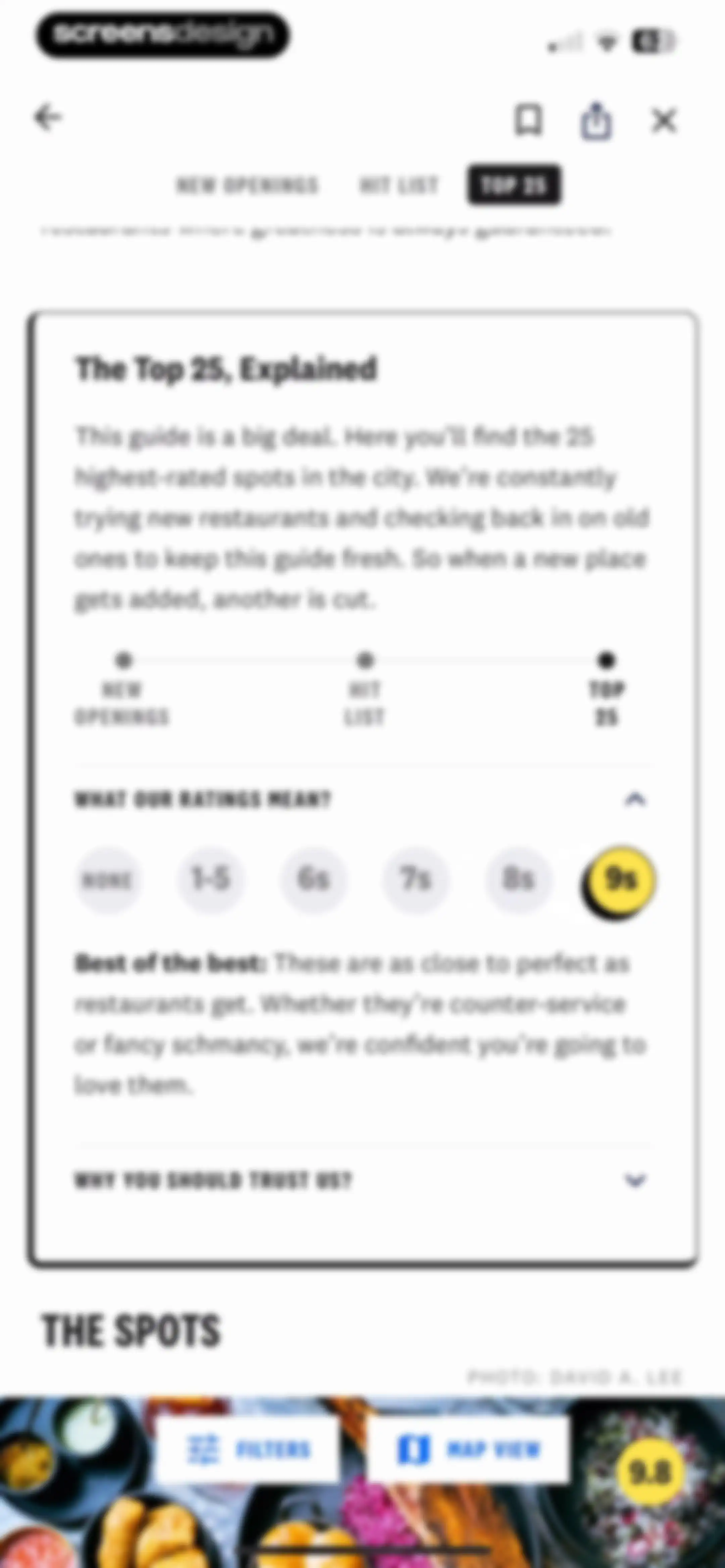 The Infatuation screen 31