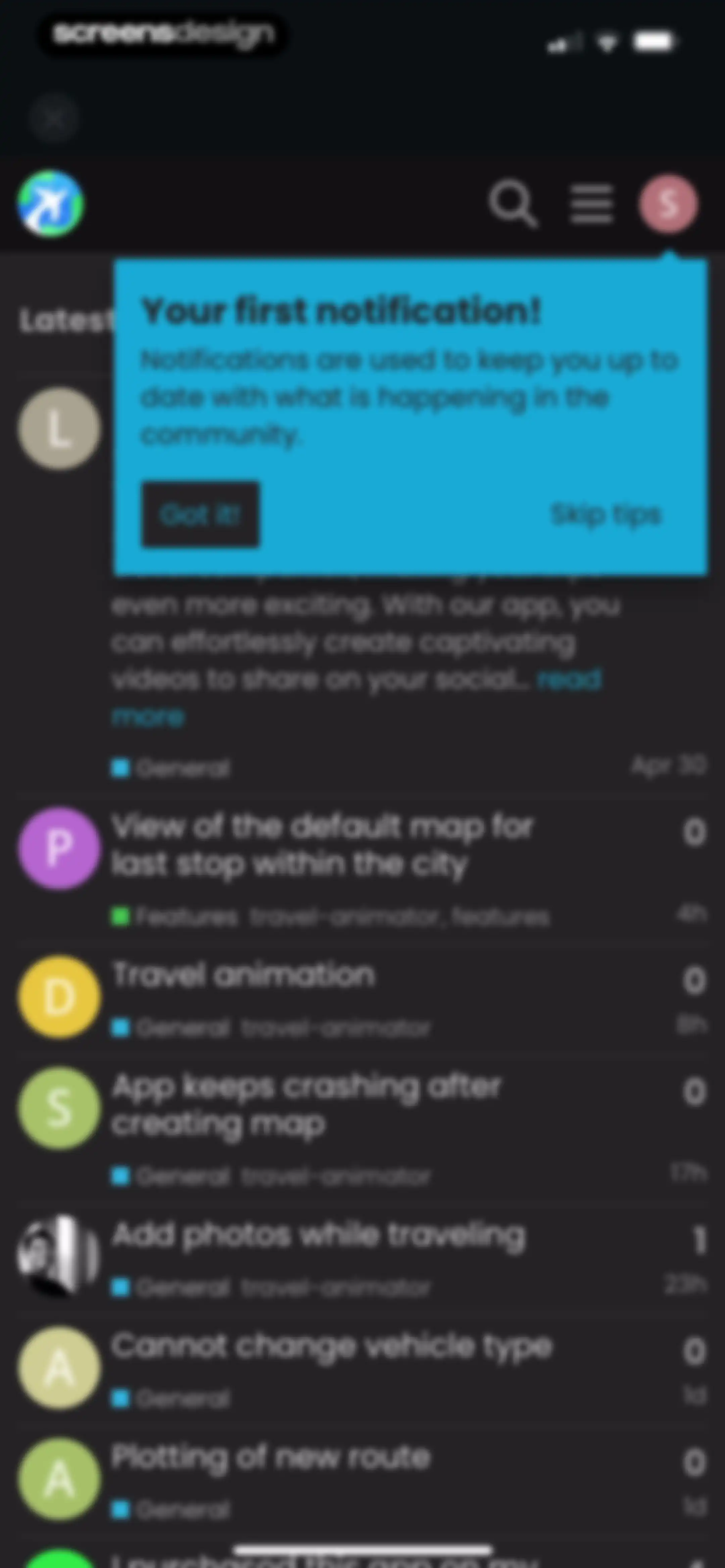TravelAnimator: Journey Route screen 106