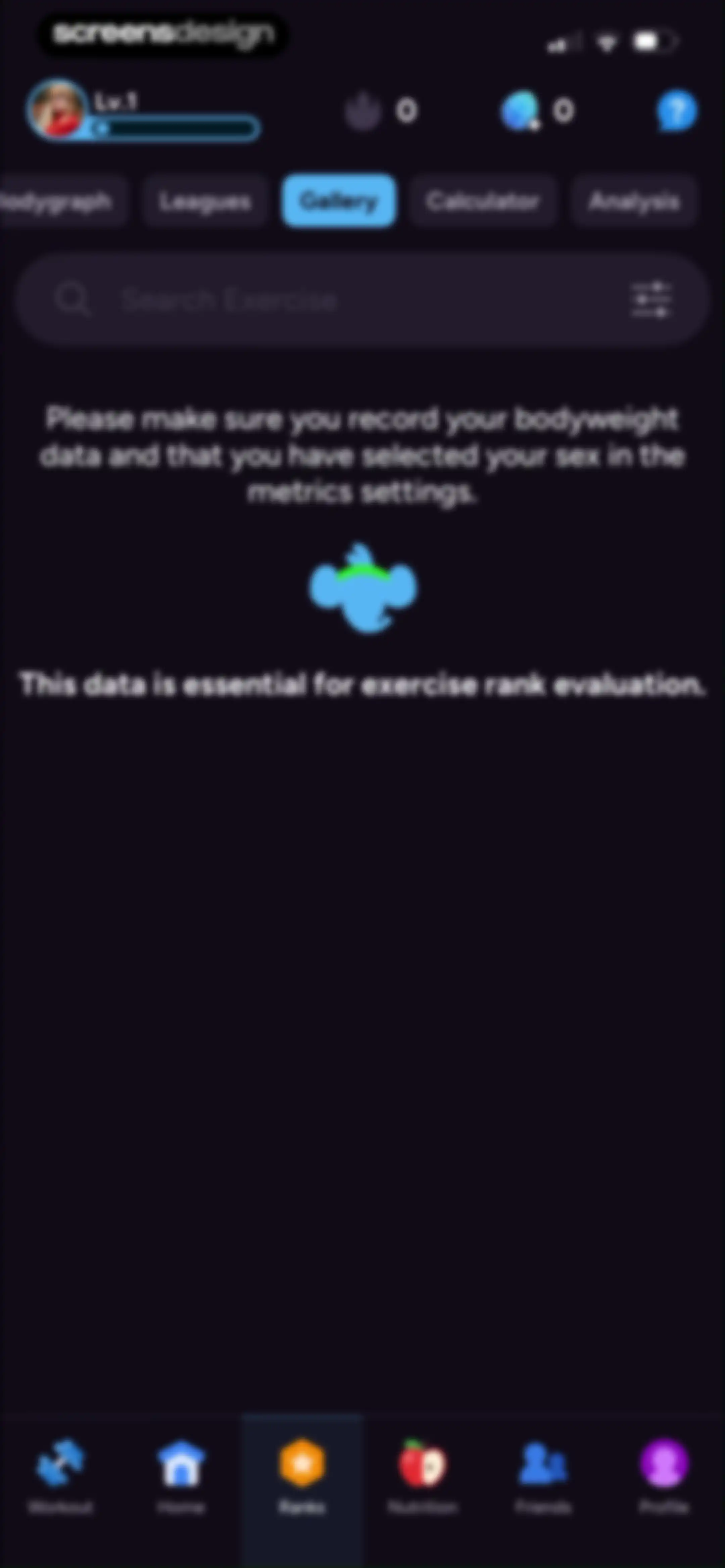 Liftoff - Ranked Gym Workouts screen 238
